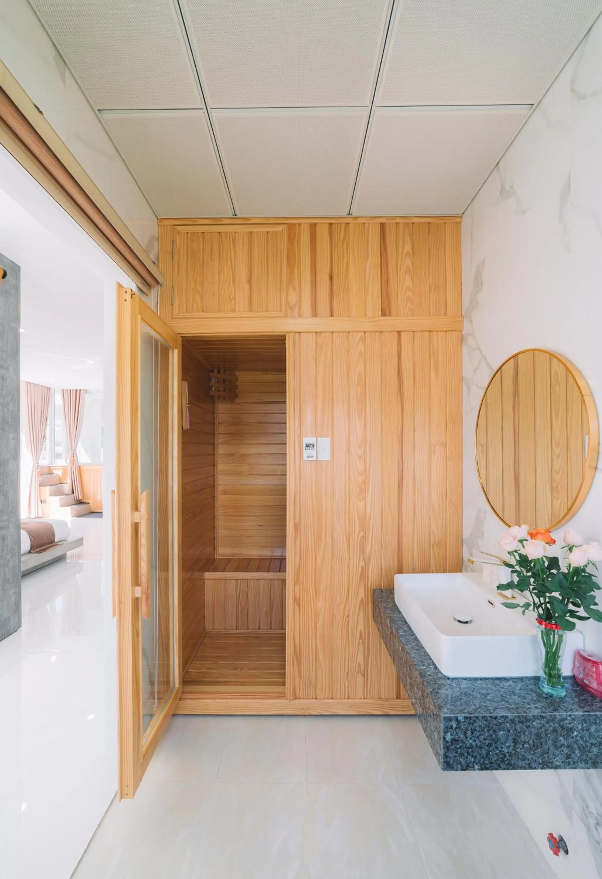 Sauna, Bed in Quy Tai Premium Hotel