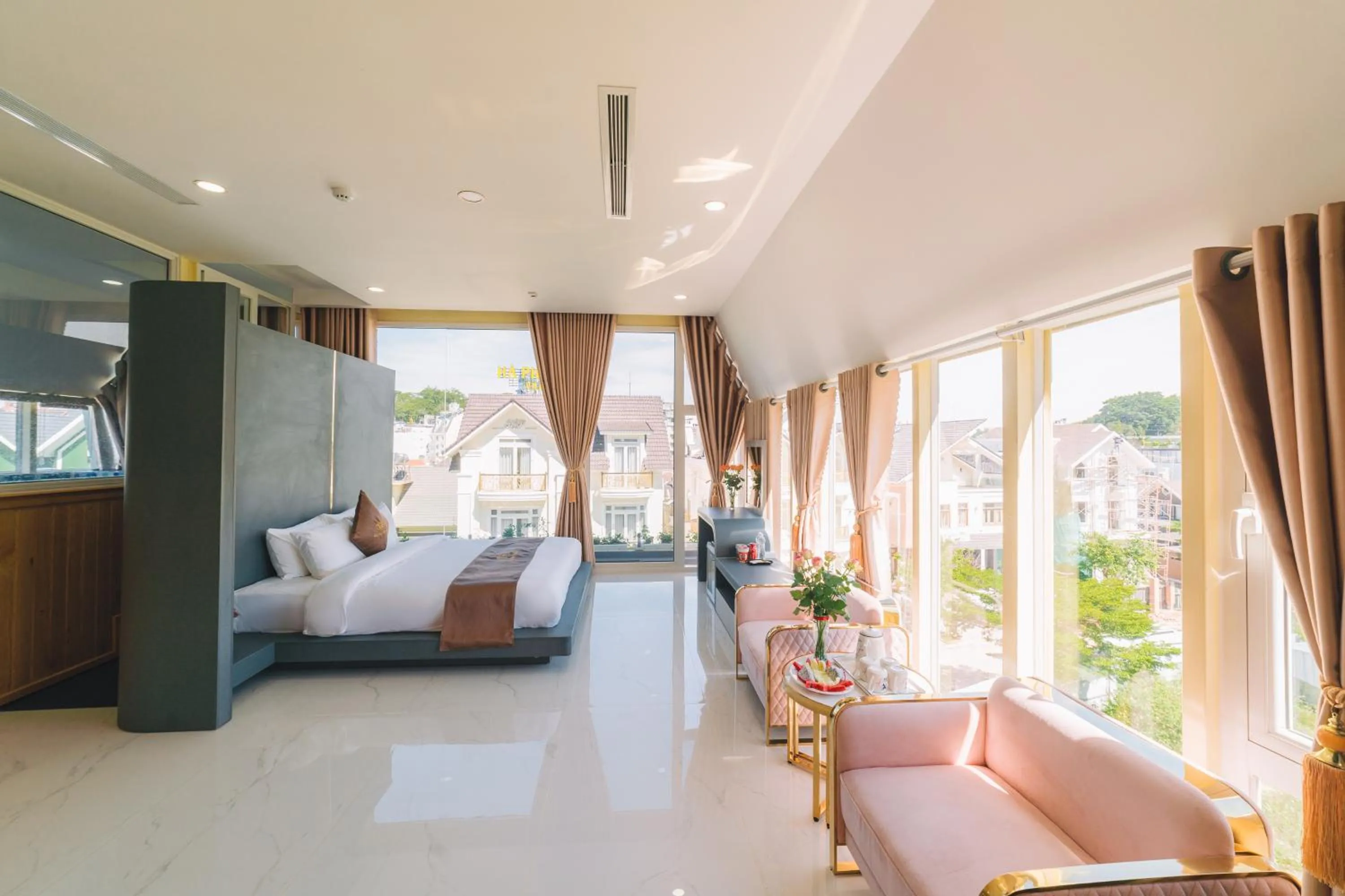 Living room in Quy Tai Premium Hotel