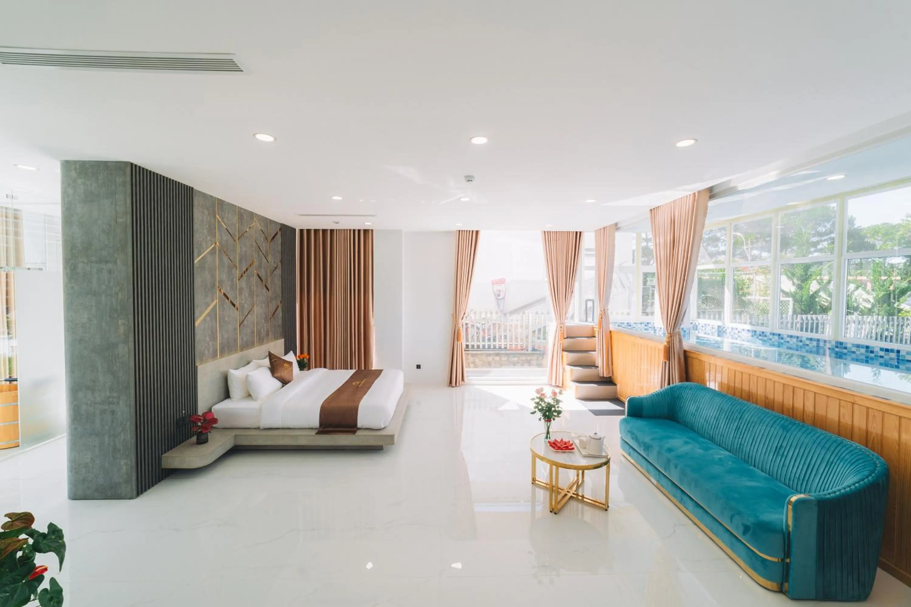 Bedroom in Quy Tai Premium Hotel