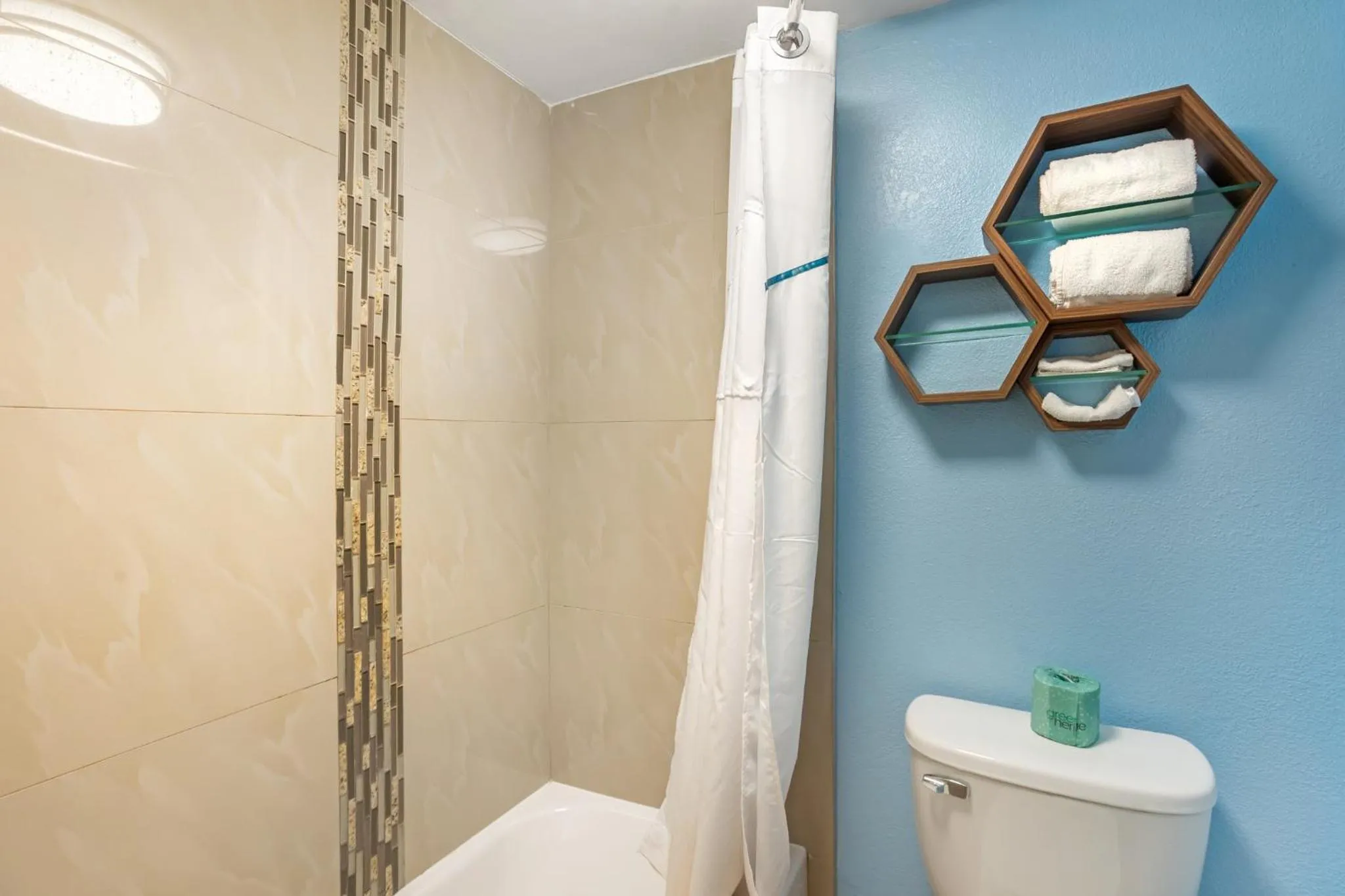 Bathroom in HomeTowne Studios by Red Roof Lancaster