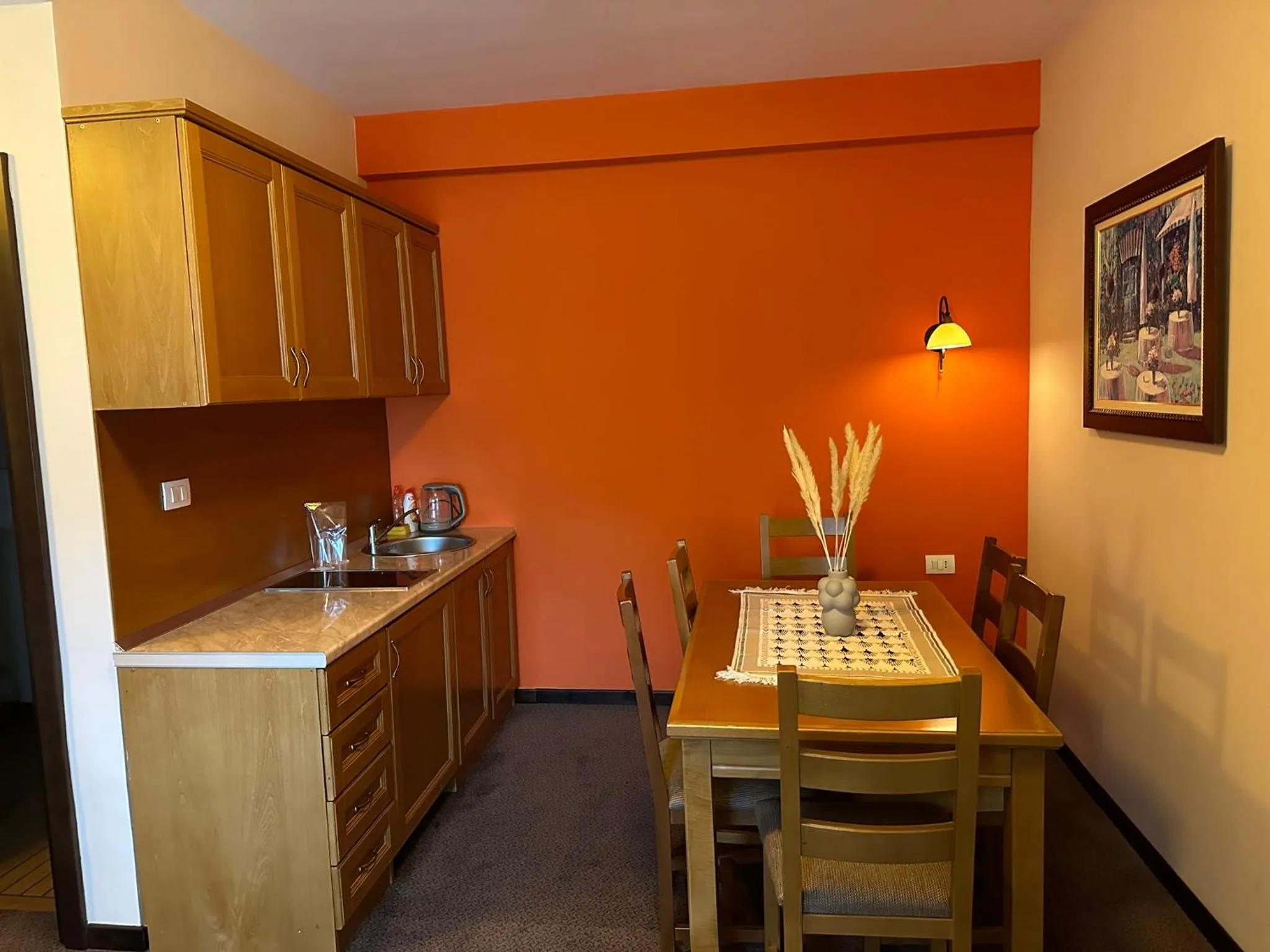 Kitchen or kitchenette in Hotel Monte Rosa