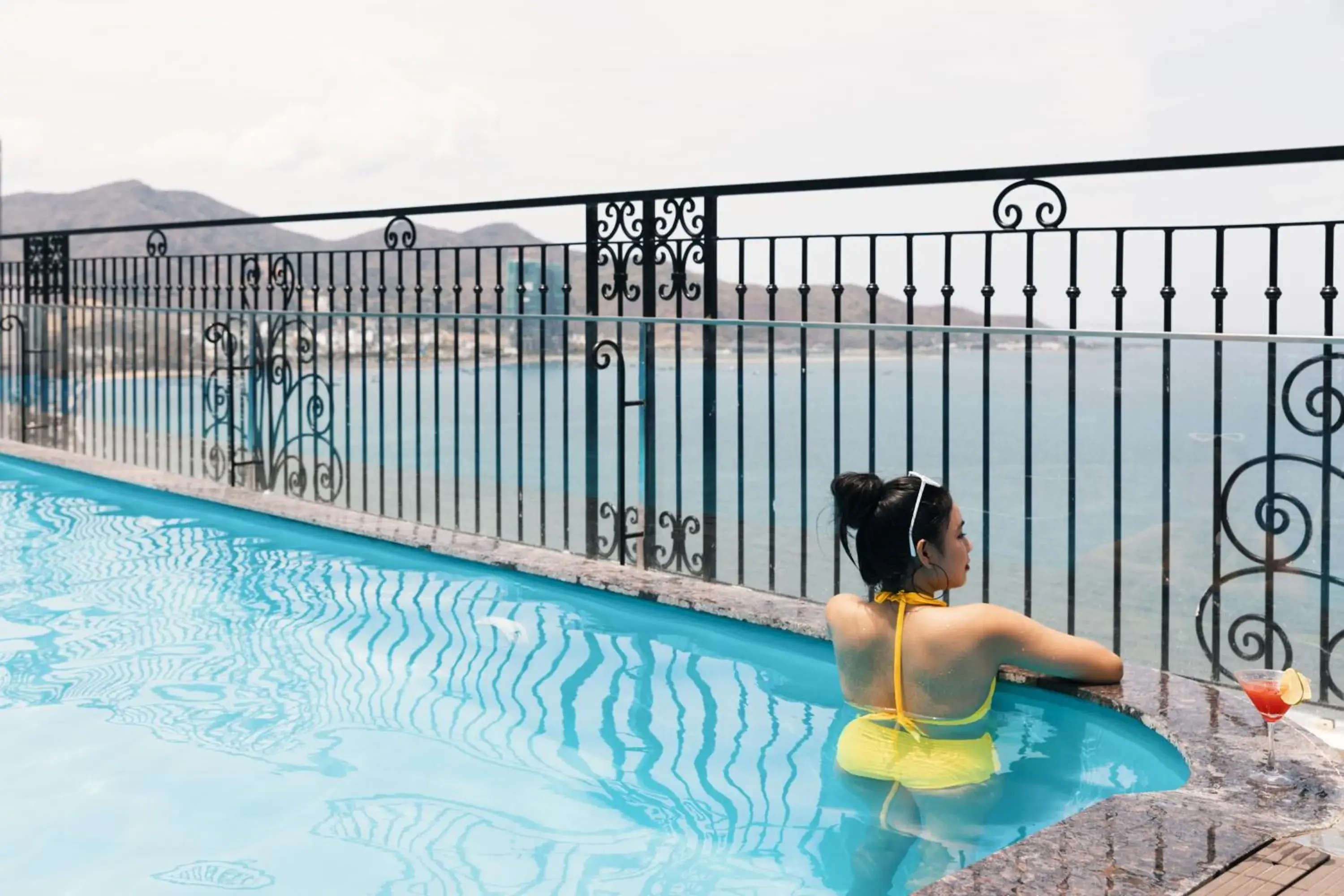 Pool view in Daphovina Hotel Pool view in Daphovina Hotel