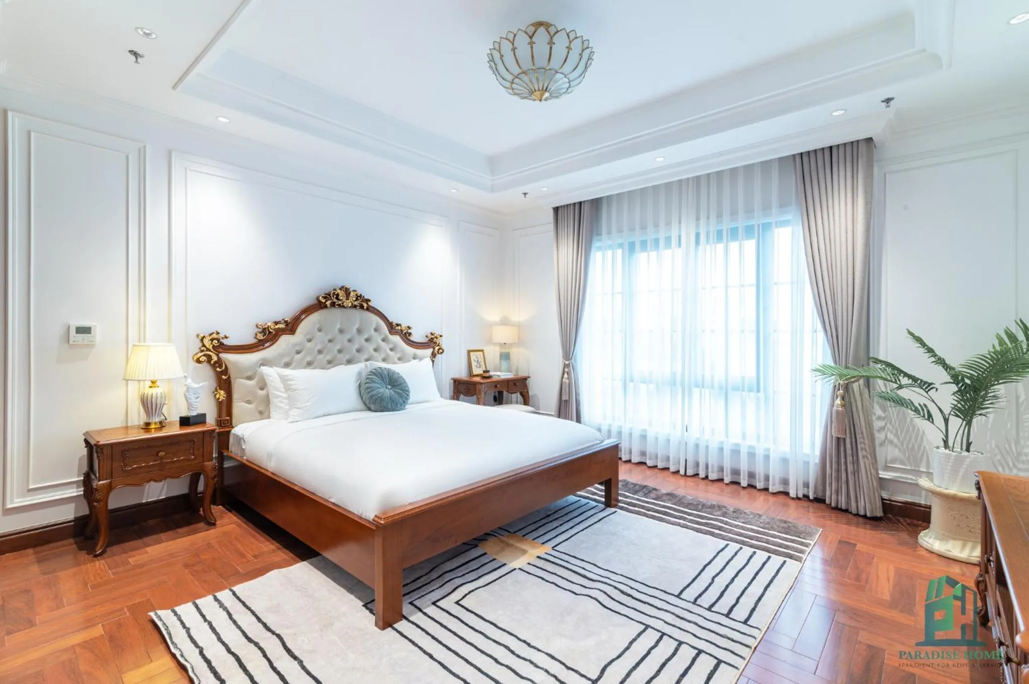 Bed in Luxe Paradise Suite Hotel Trich Sai