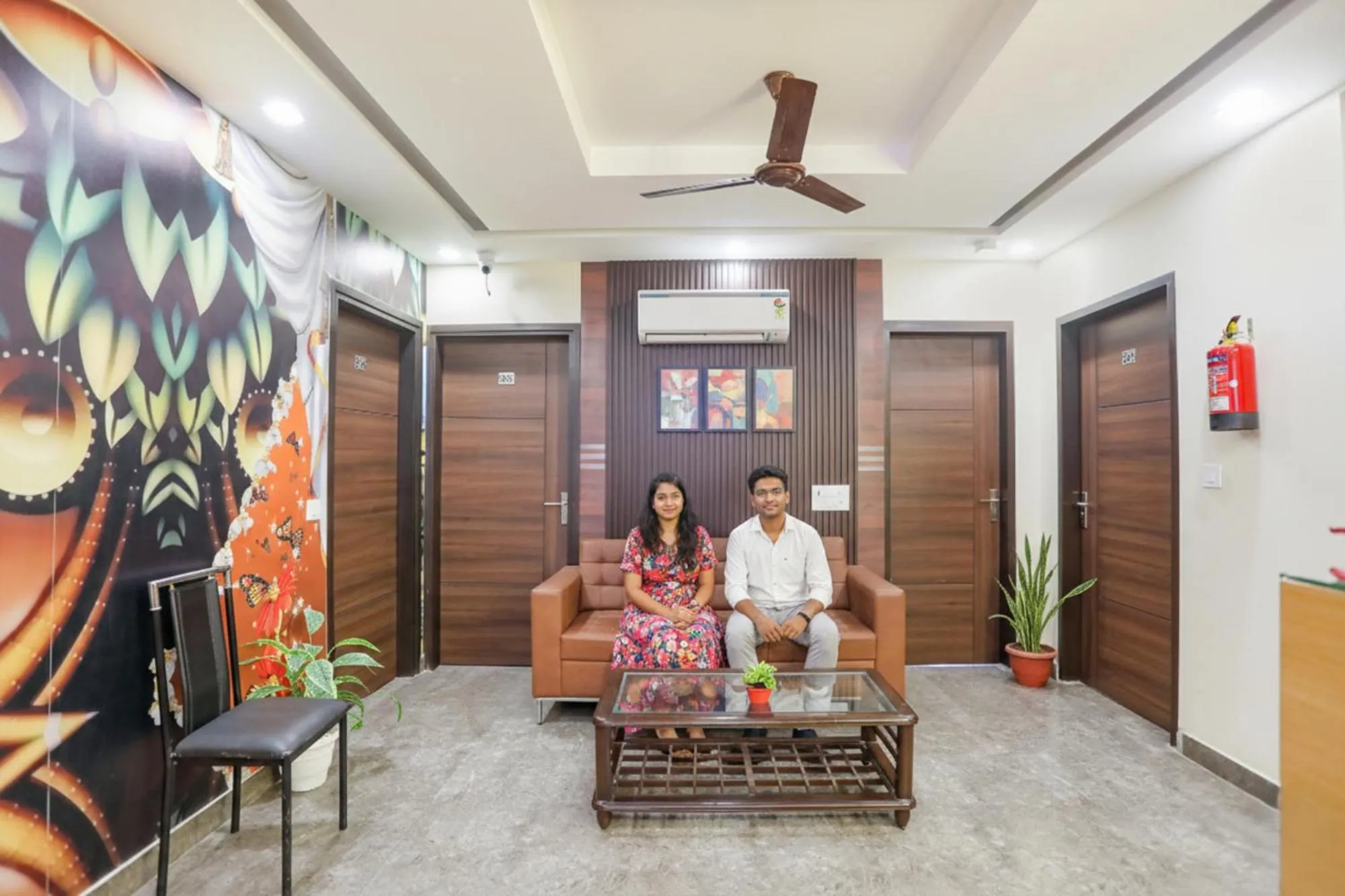 Seating area in FabHotel Nirvana Residency