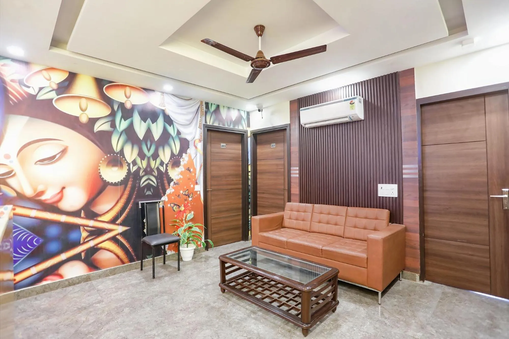 Seating area in FabHotel Nirvana Residency