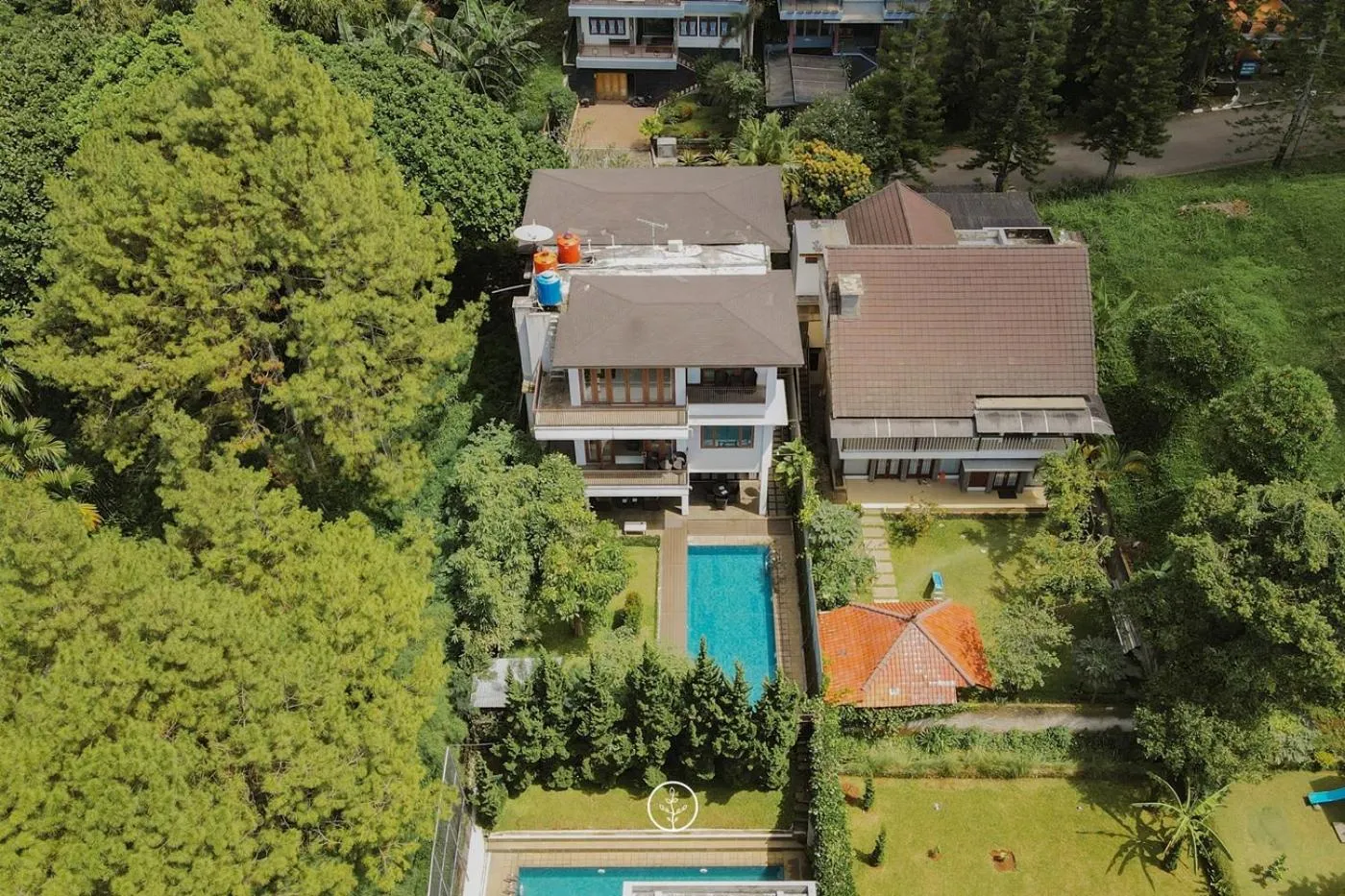 Bird's eye view in Breeze blows city view villa 5 bedrooms with a private swimming pool and a familly room