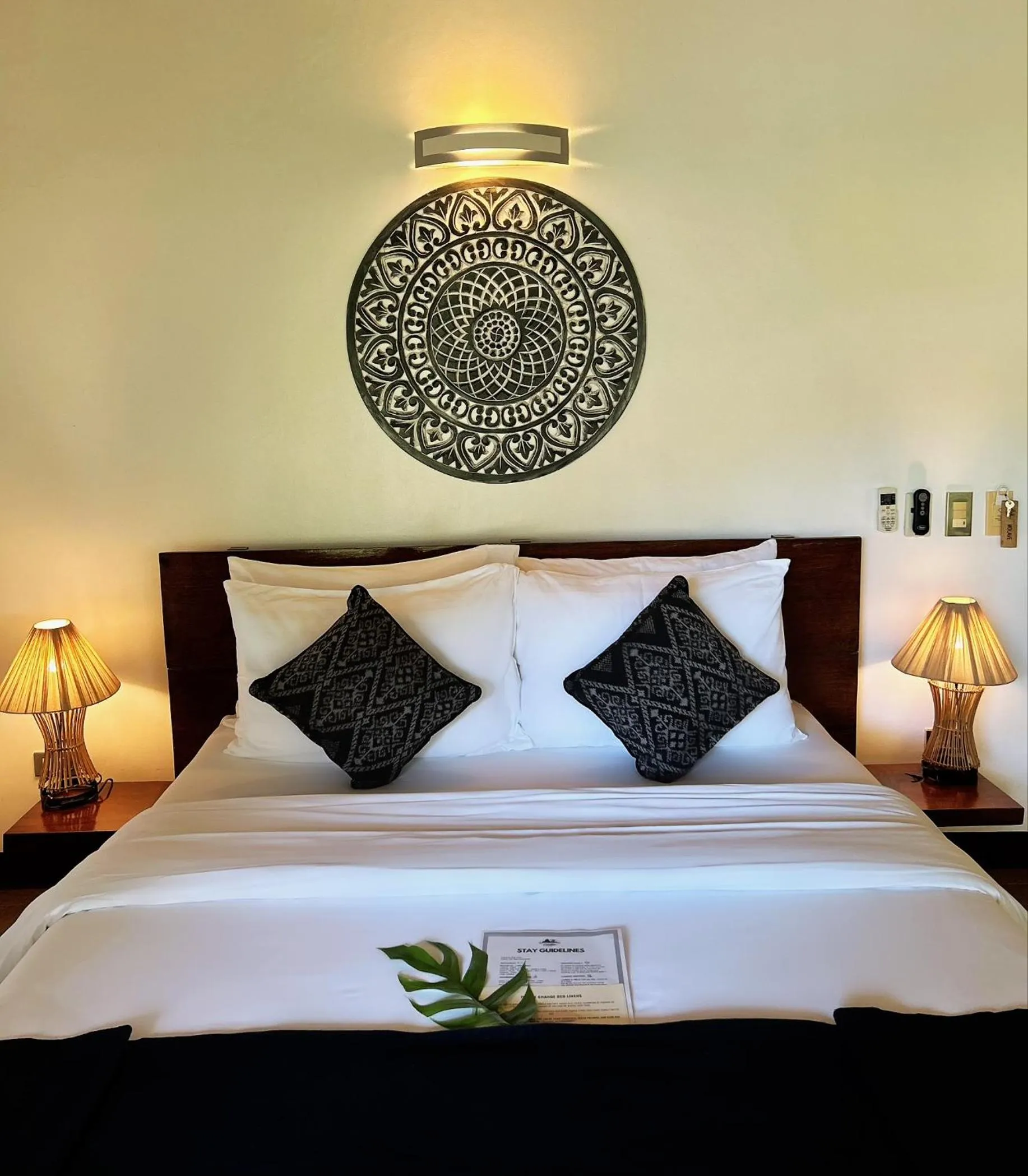 Bed in Cadlao Resort and Restaurant