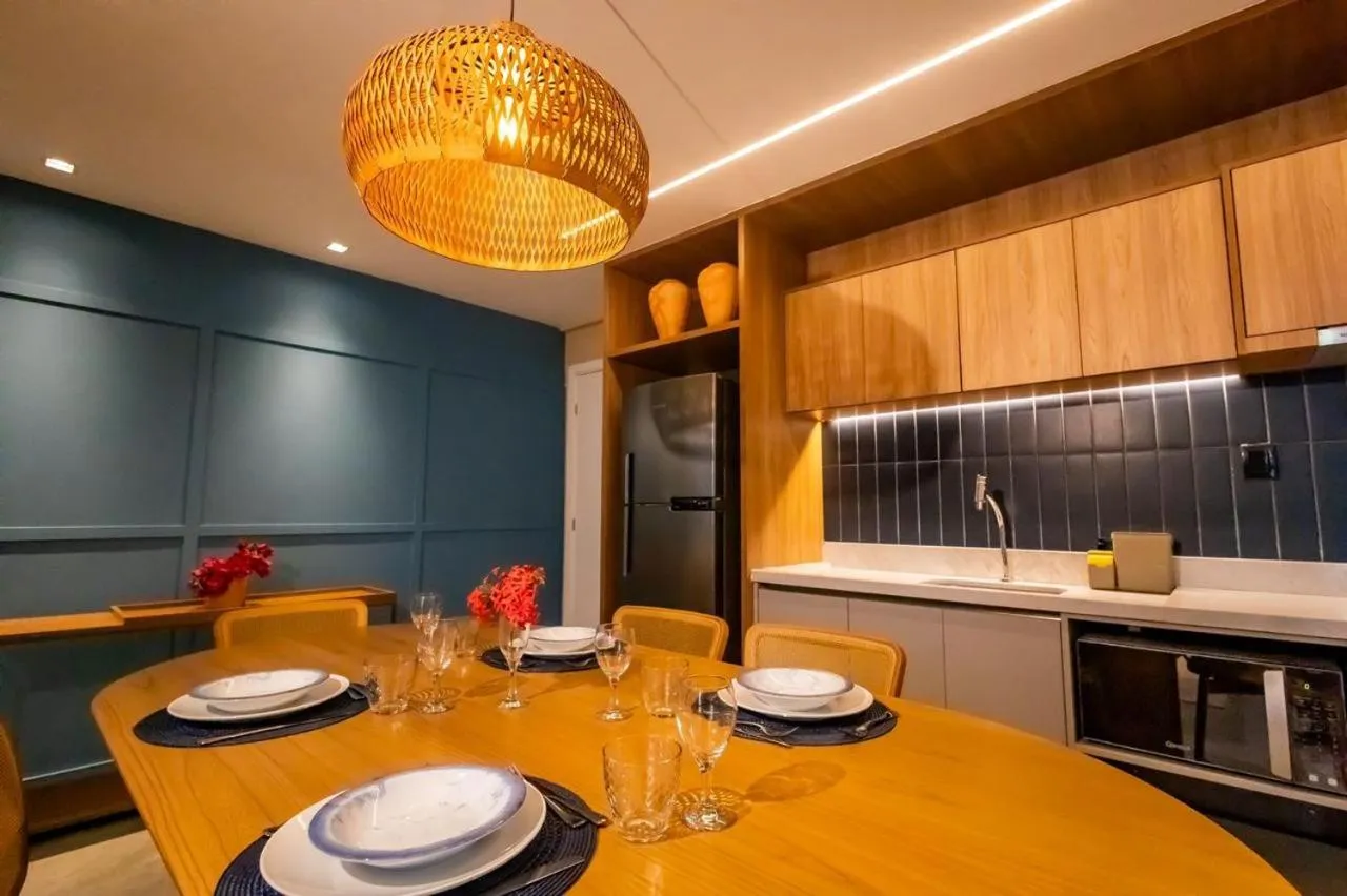 Kitchen or kitchenette in Guarajuba Suítes Premium Boutique Hotel