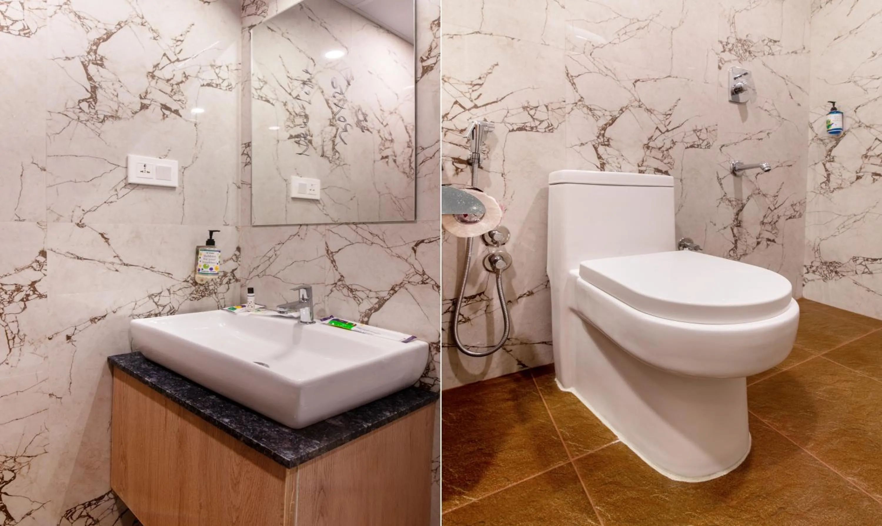 Bathroom in Treebo Premium New Light Suites