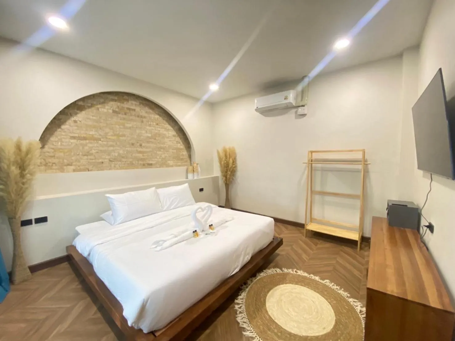 Bed in SkyBird Lake View Resort Khaoyai