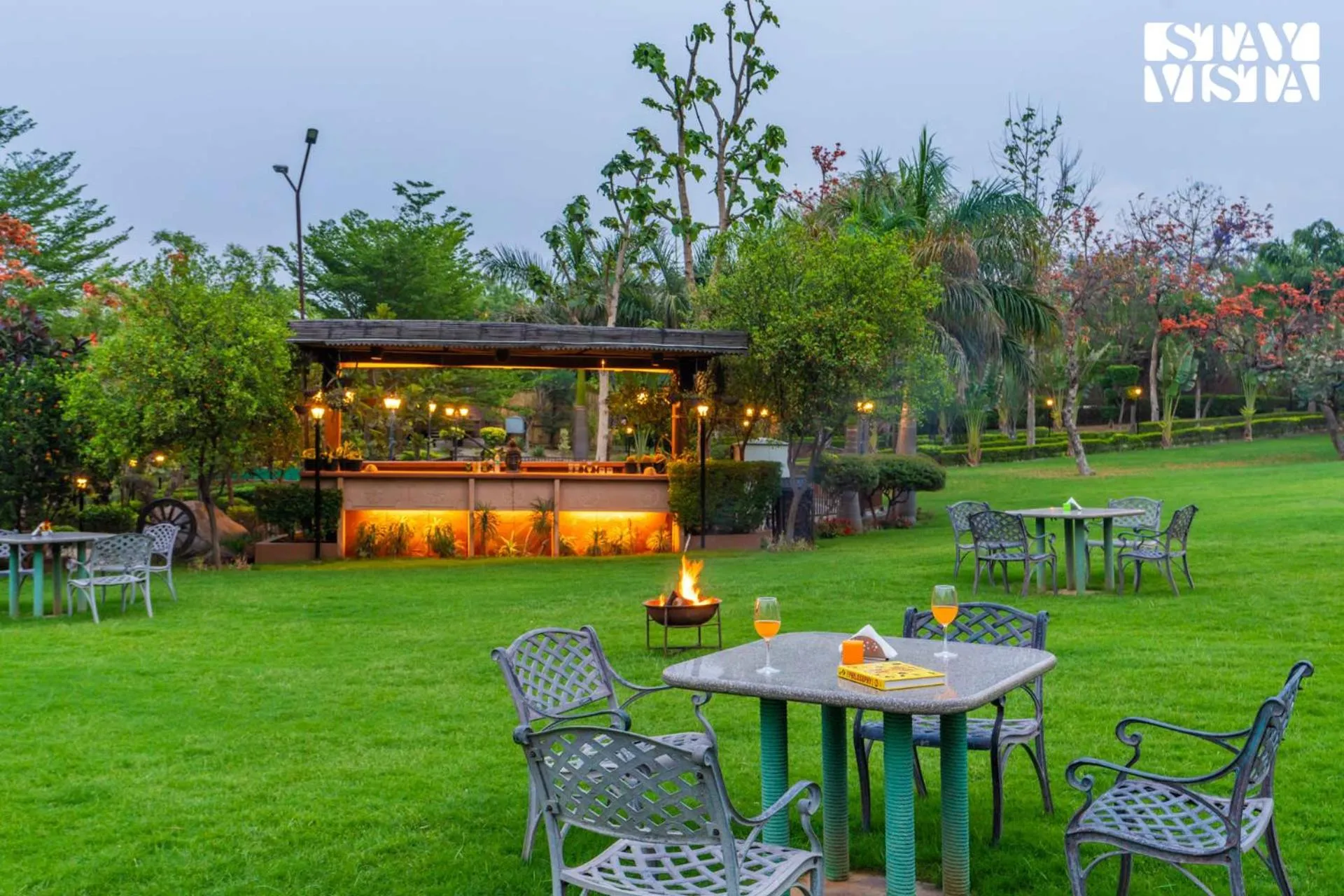 BBQ facilities in StayVista at Maple Farms with Pool, BBQ & Bonfire