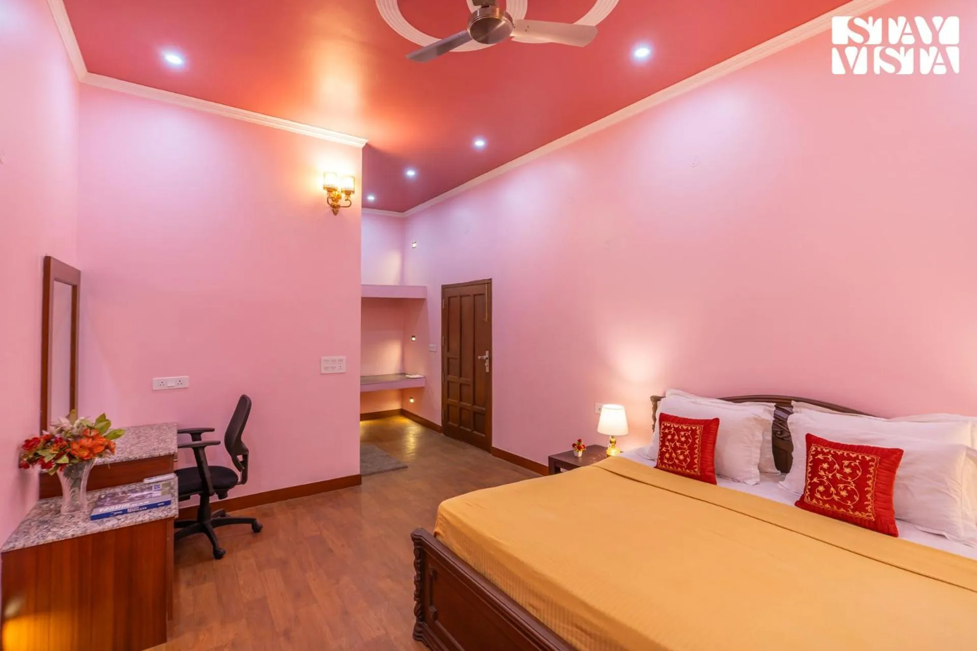 Bedroom, Bed in StayVista at Maple Farms with Pool, BBQ & Bonfire