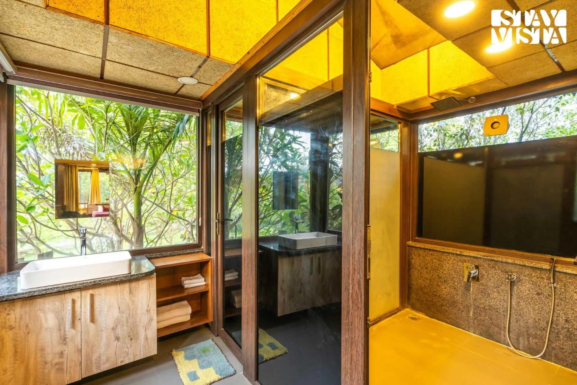 Bathroom in StayVista at Maple Farms with Pool, BBQ & Bonfire