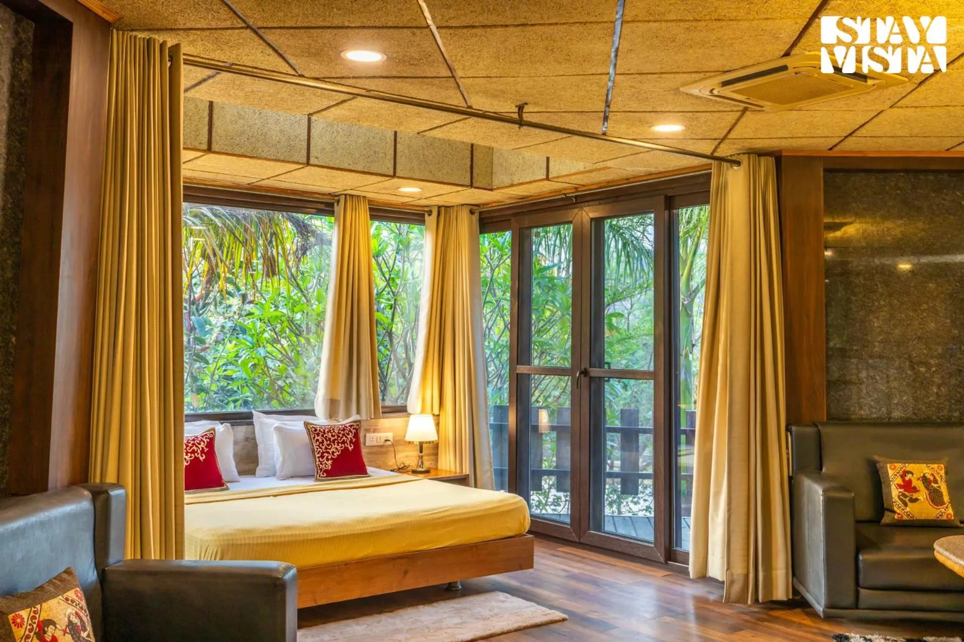 Bedroom, Bed in StayVista at Maple Farms with Pool, BBQ & Bonfire