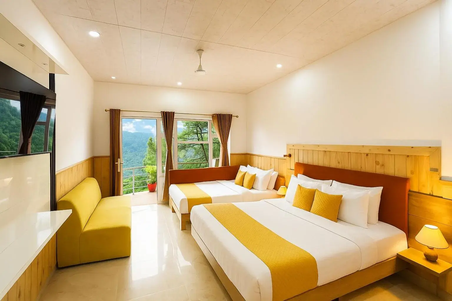 Family Room with Balcony in Hotel Shiva Lake - Near Mussoorie Lake Family Room with Balcony in Hotel Shiva Lake - Near Mussoorie Lake
