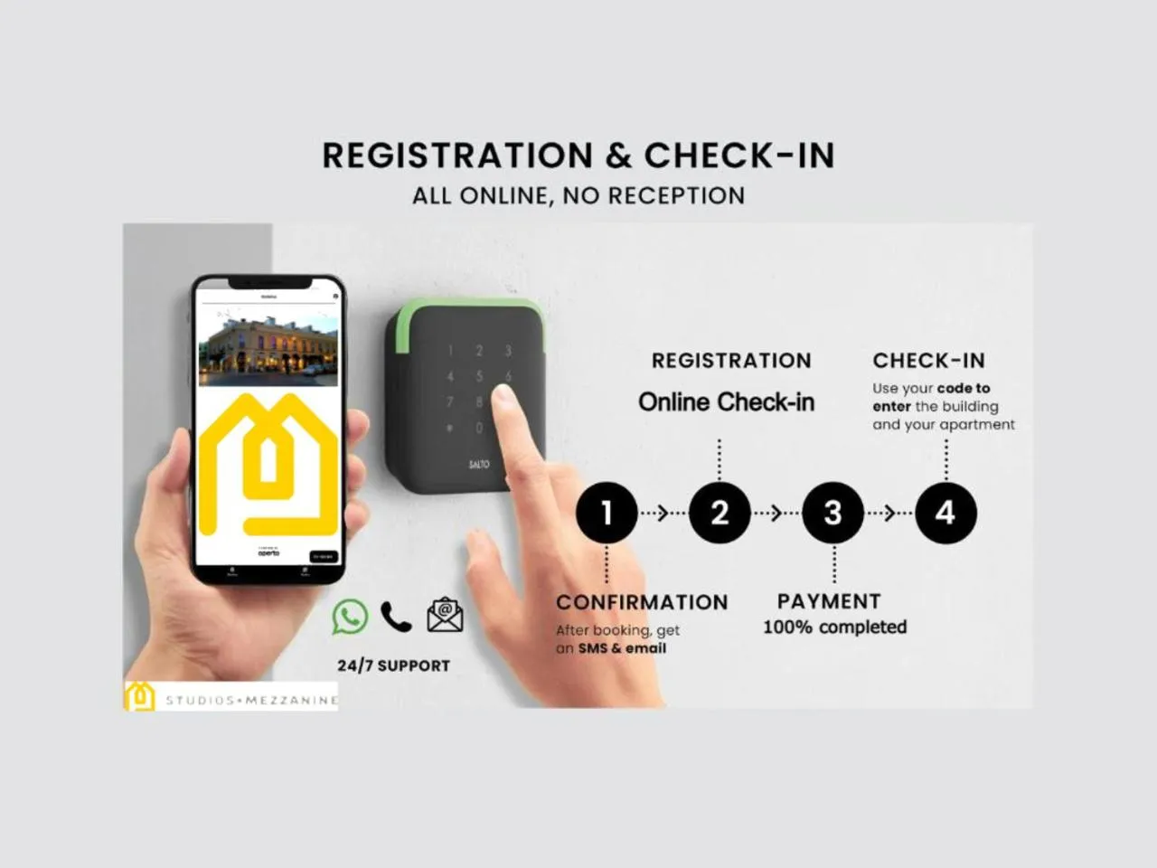 acessibility in Studios with Mezzanine Rua da Moeda