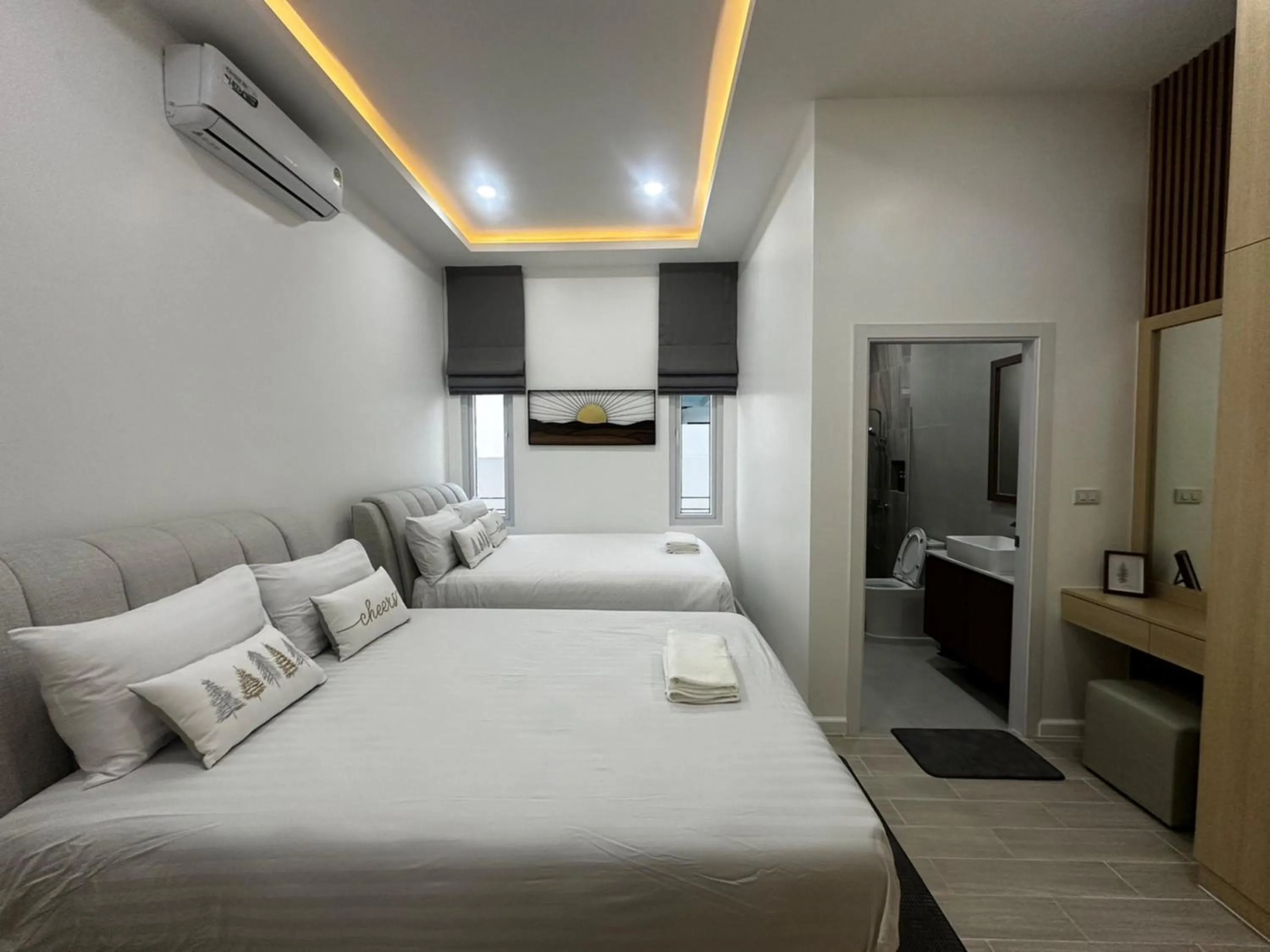 Bed in Private Modern 3 Bedroom Pool Villa! AV1