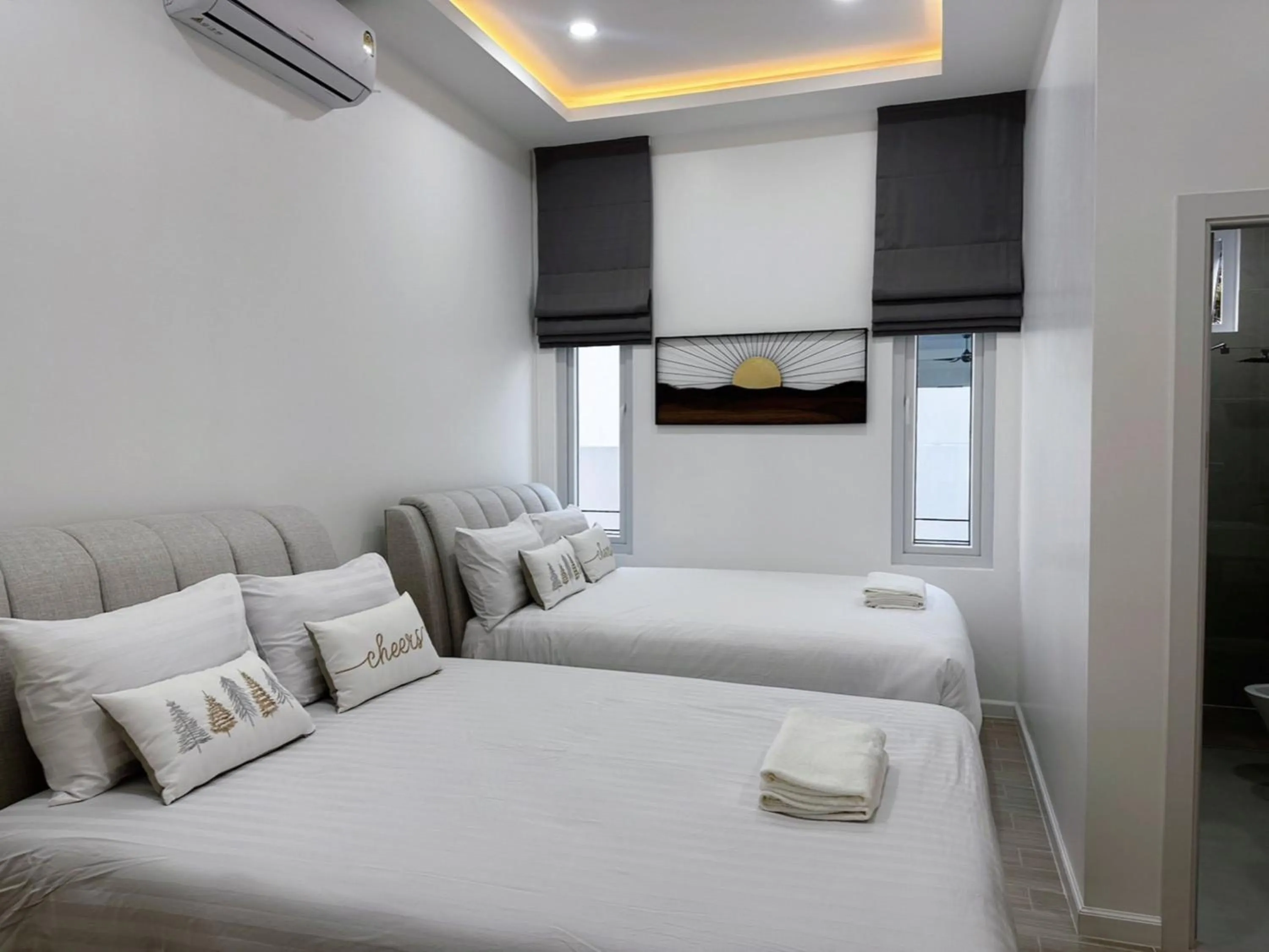 Bed in Private Modern 3 Bedroom Pool Villa! AV1