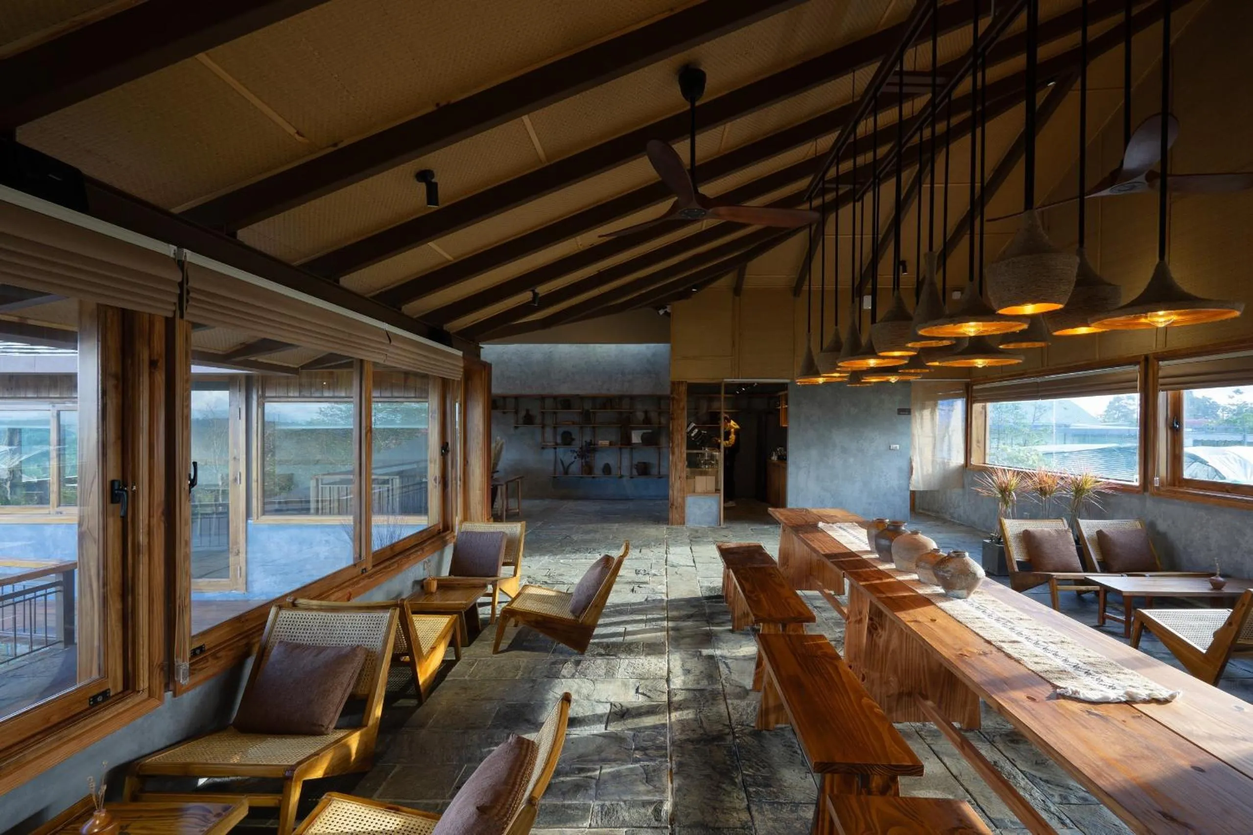 Lounge or bar in MăngDiang Boutique Hotel