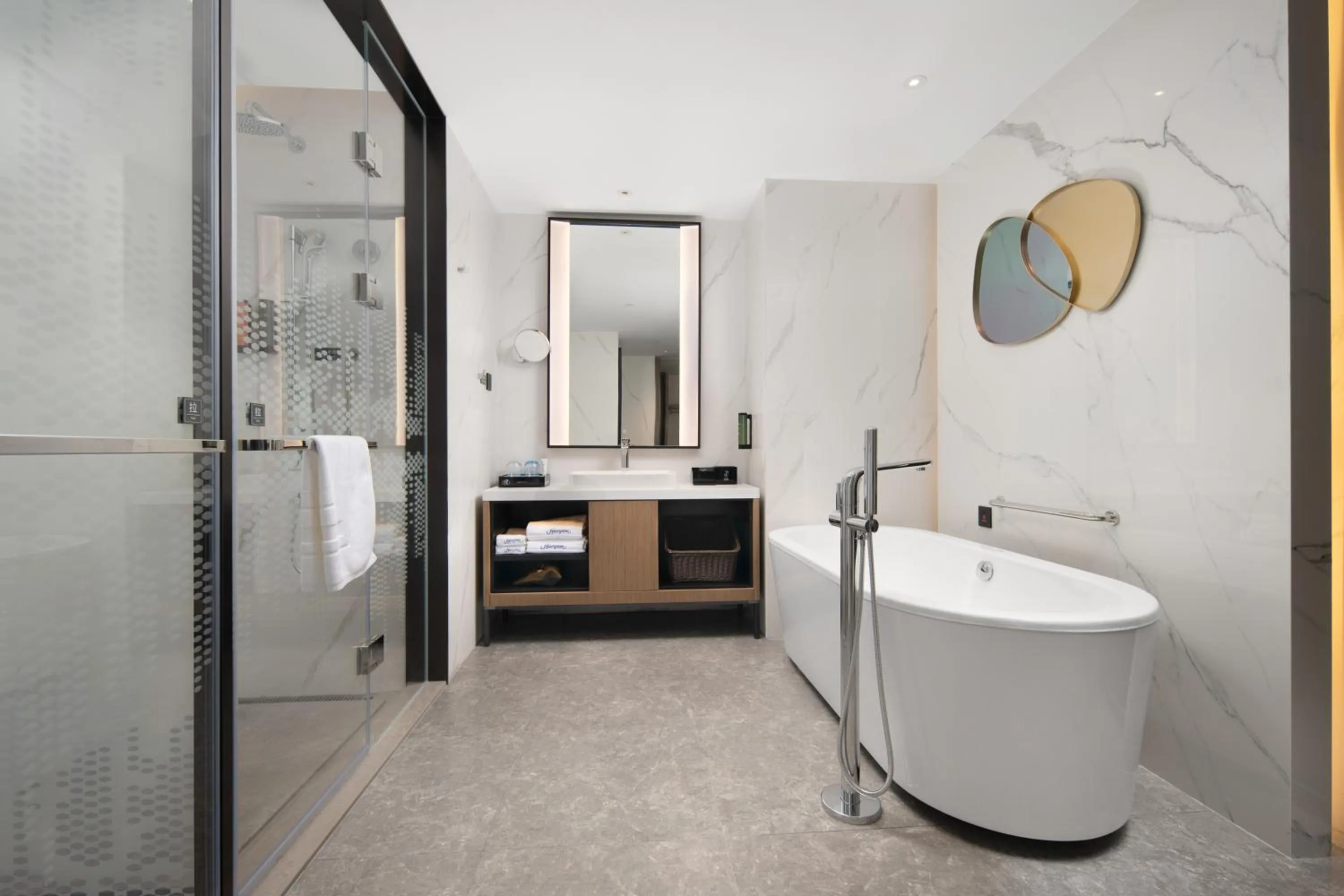 Bathroom in Hampton by Hilton Guangzhou Renhe Baiyun Airport-Free Shuttle Bus During The Canton Fair