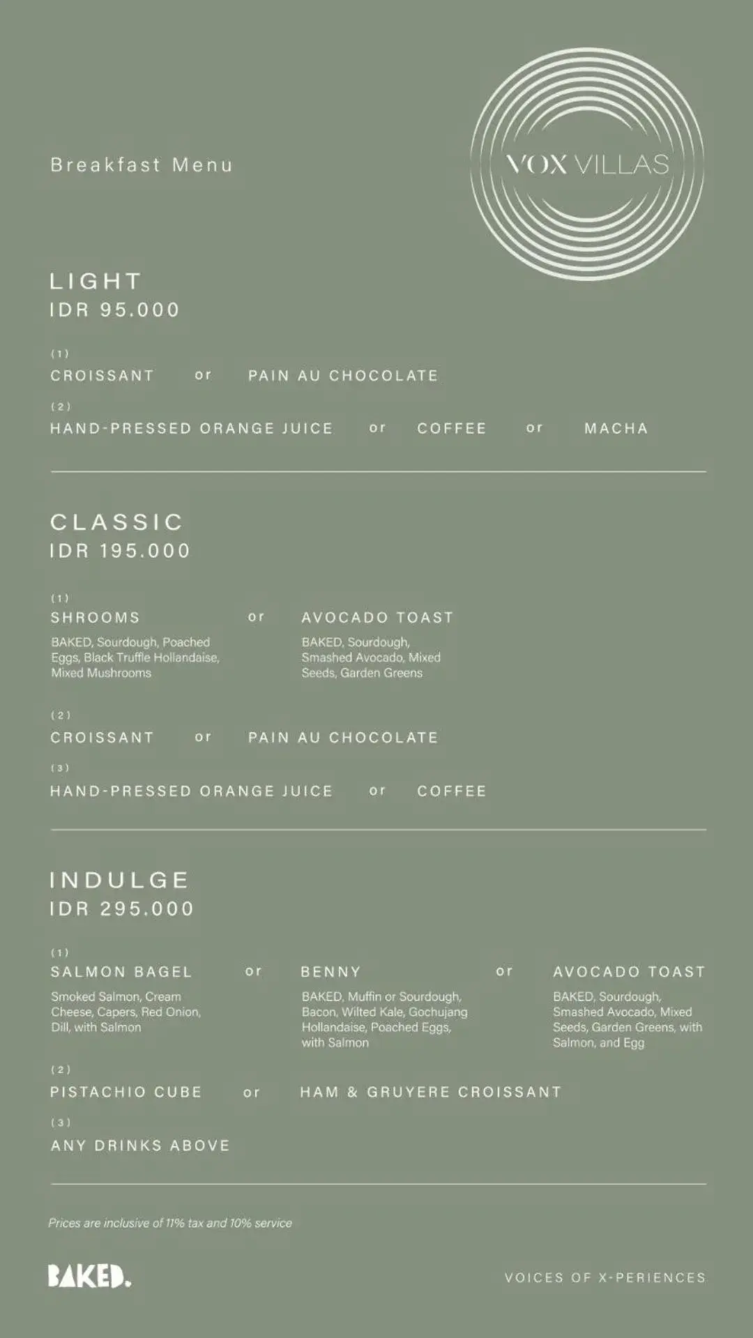 Breakfast in VOX Villas Canggu Breakfast in VOX Villas Canggu