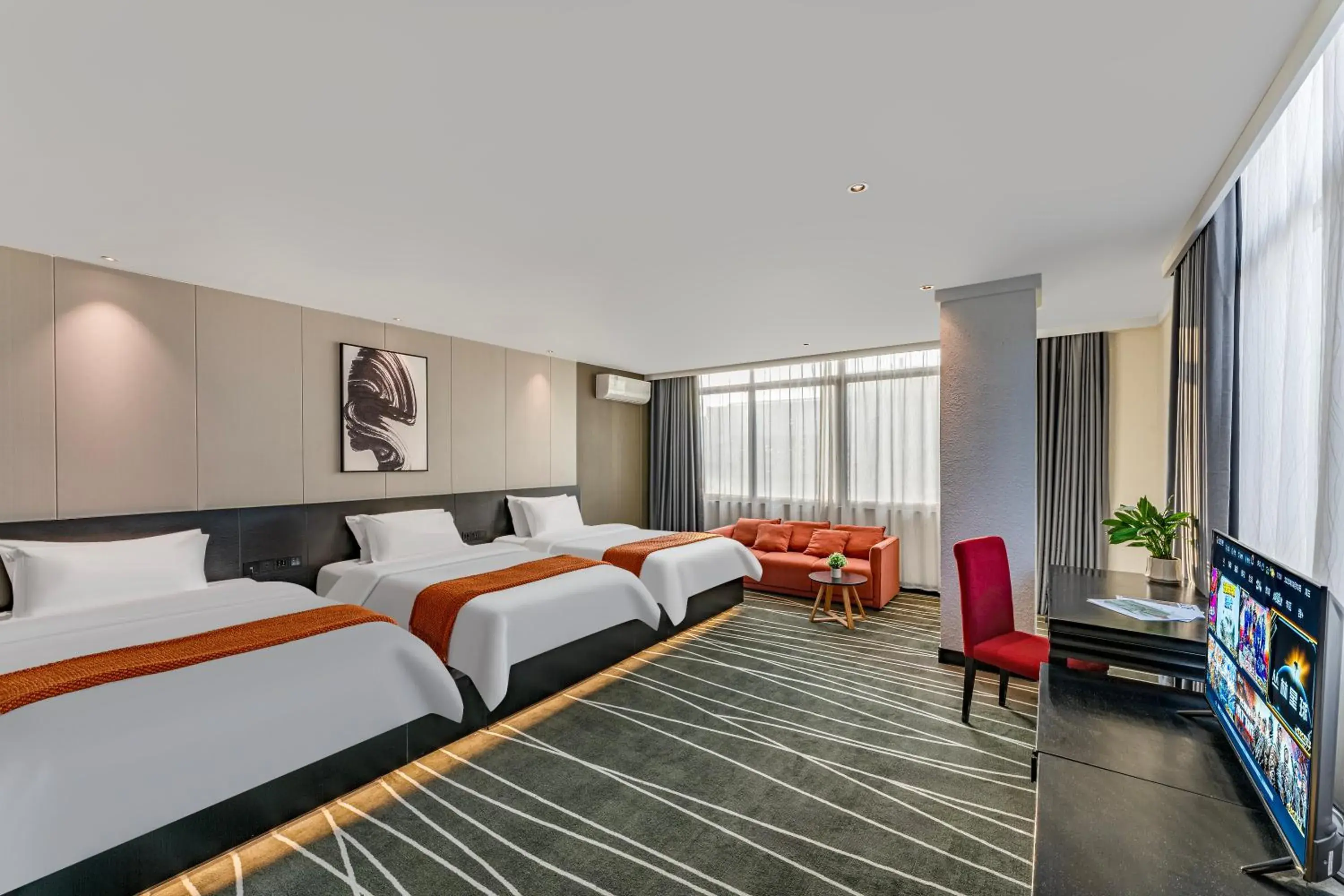 Triple Room with Bathroom in Boyue Miyazaki Hotel - Guangzhou Baiyun International Airport Triple Room with Bathroom in Boyue Miyazaki Hotel - Guangzhou Baiyun International Airport