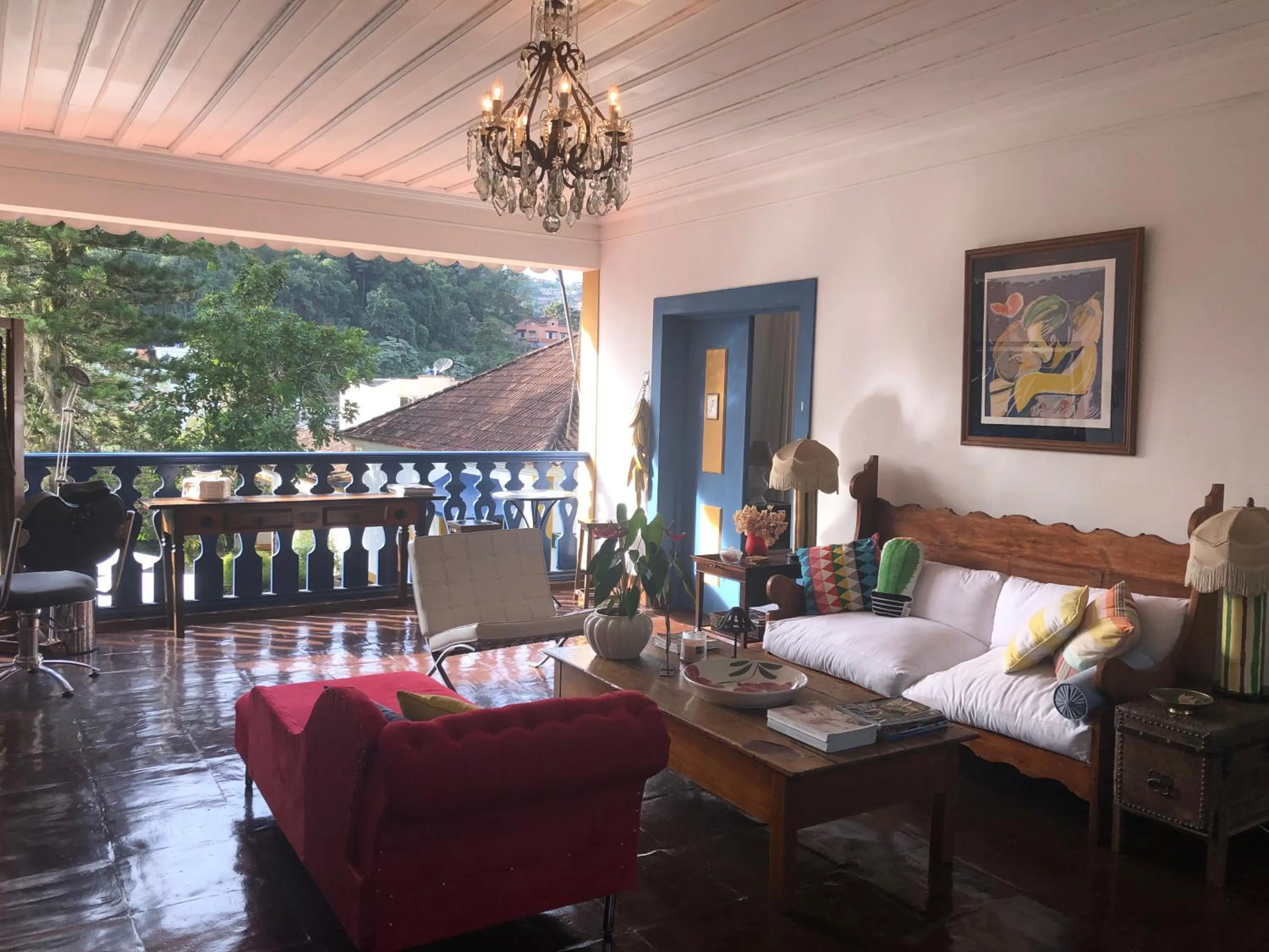 Communal lounge/ TV room in Pousada Vila Brasil