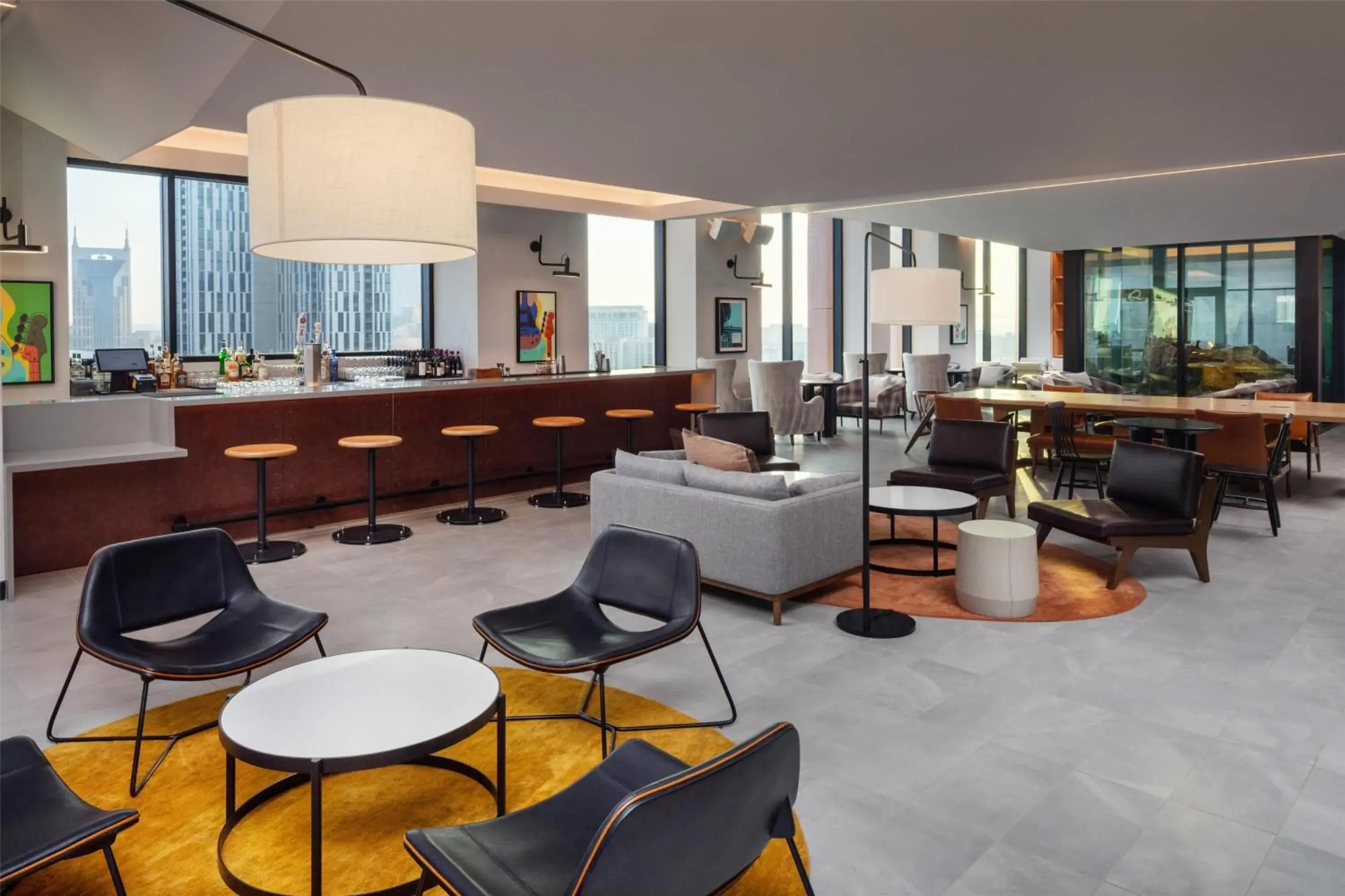 Lobby or reception in Homewood Suites By Hilton Nashville Downtown The Gulch Lobby or reception in Homewood Suites By Hilton Nashville Downtown The Gulch