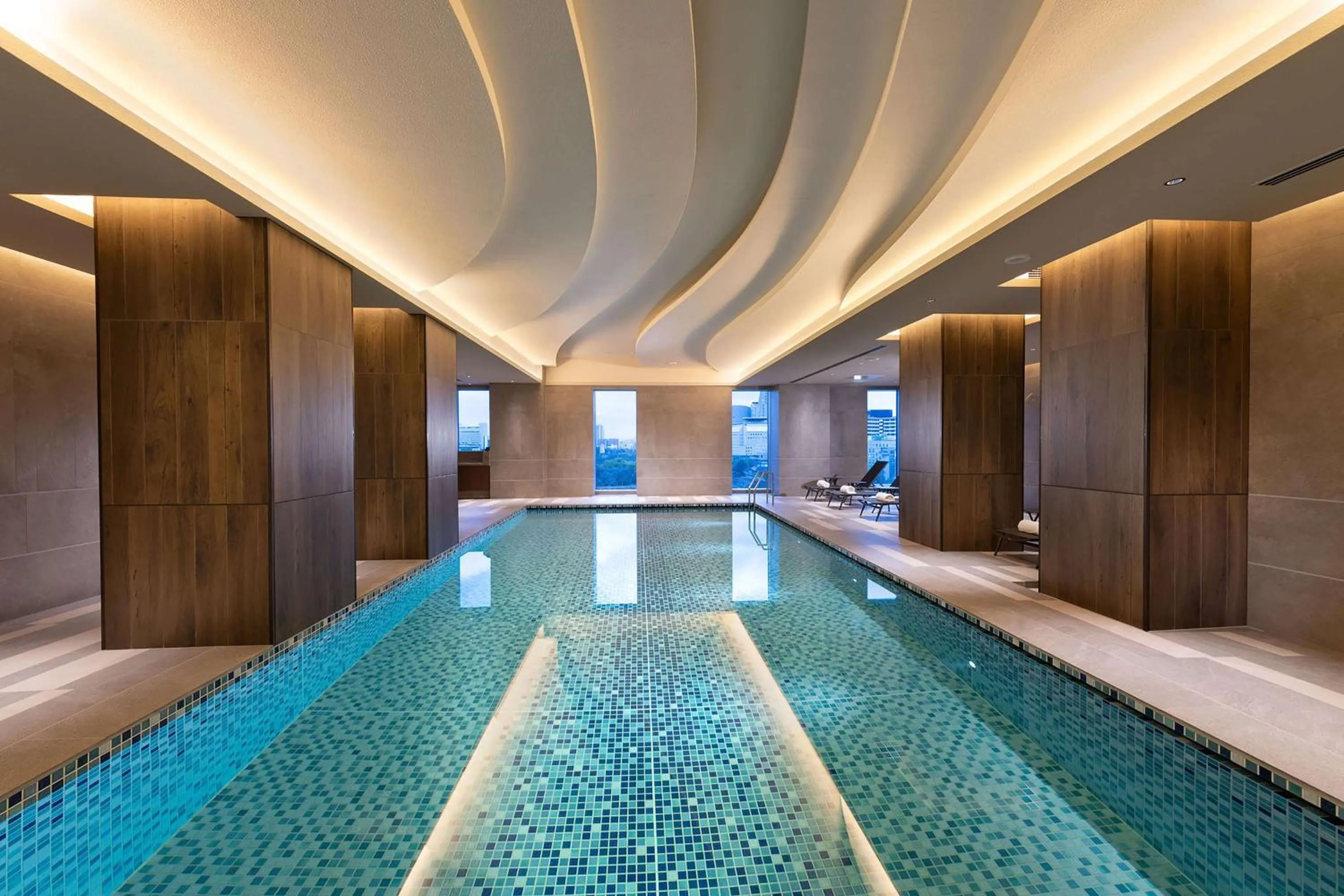 Pool view in DoubleTree by Hilton Osaka Castle