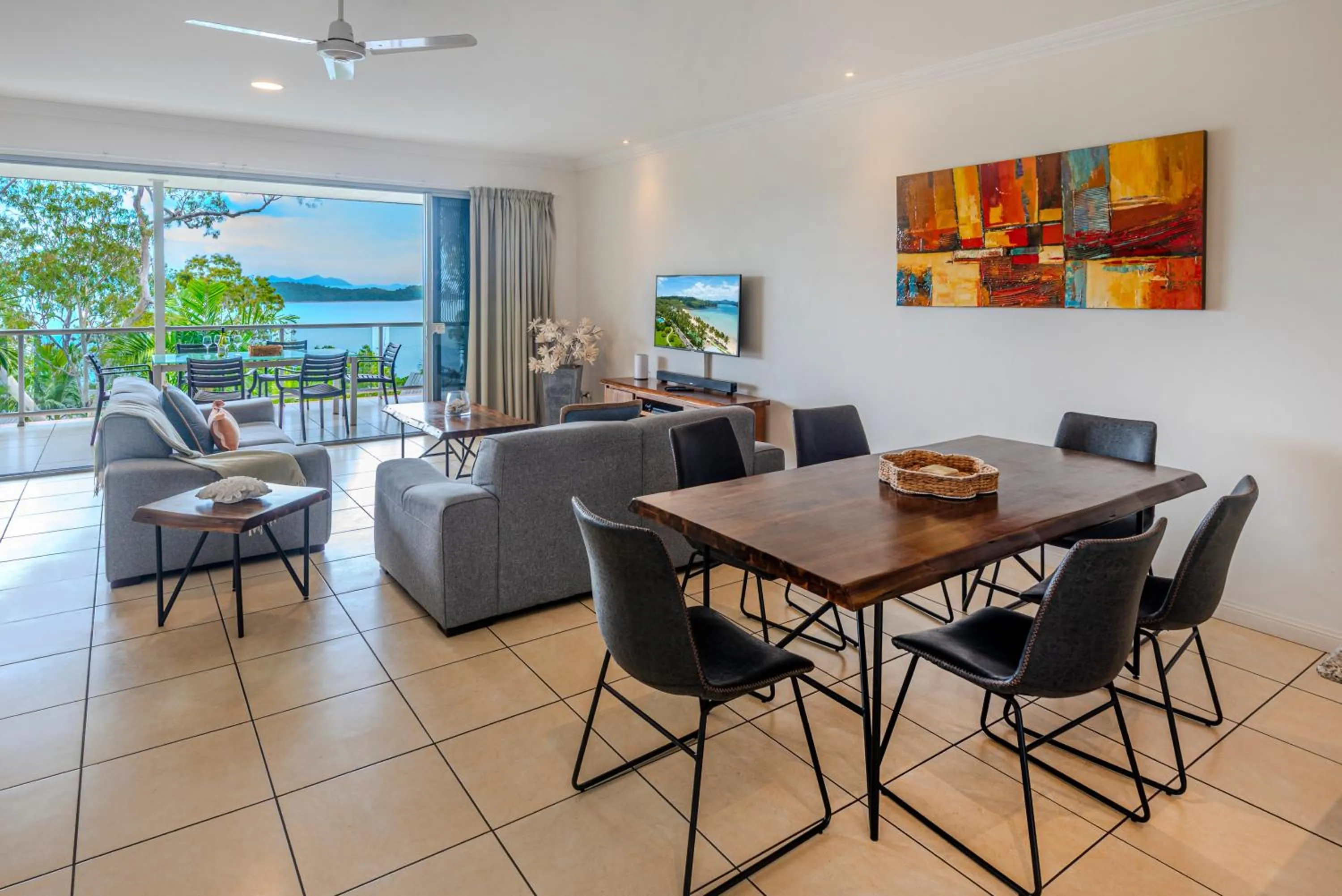 Dining area in Blue Water Views on Hamilton Island by HIHA