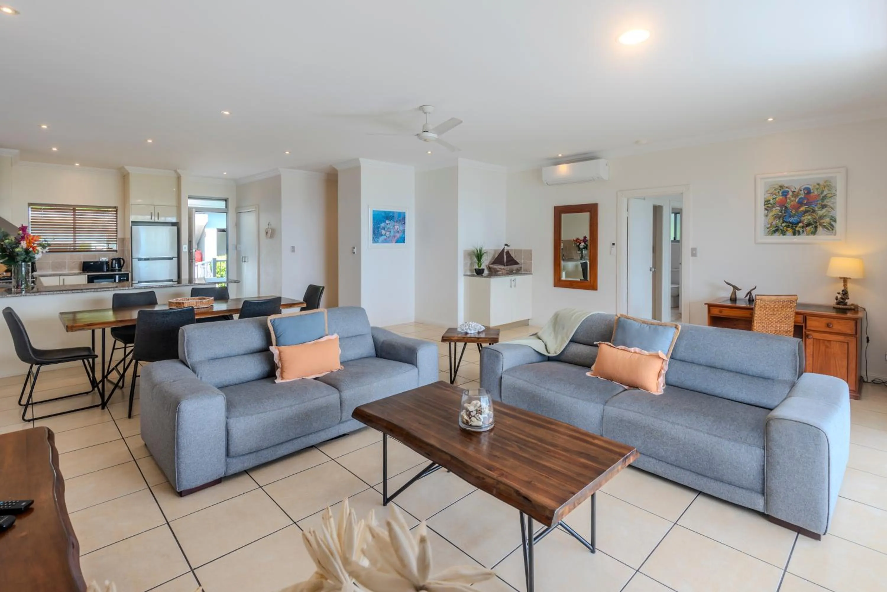 Living room in Blue Water Views on Hamilton Island by HIHA