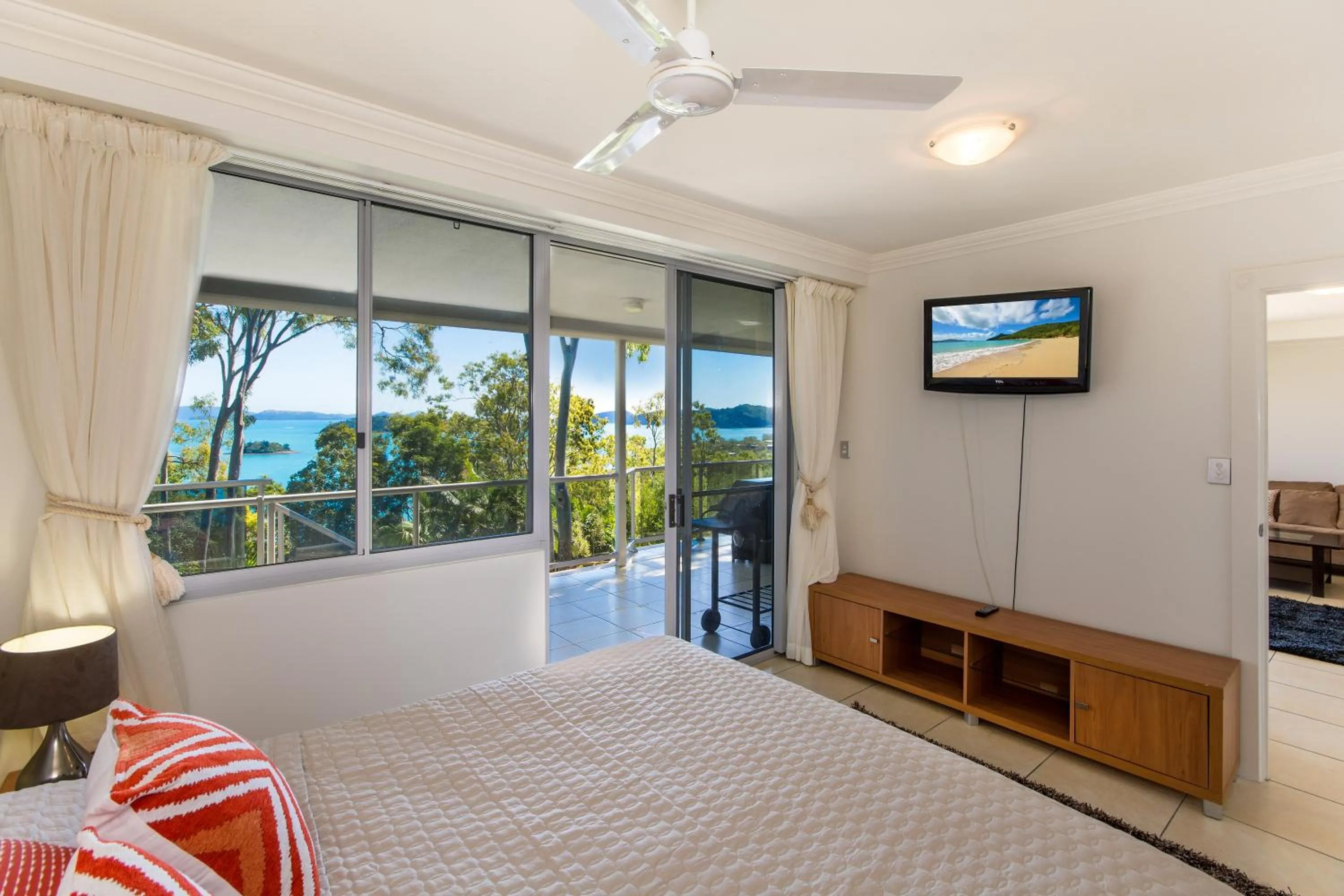 Bedroom, Bed in Blue Water Views on Hamilton Island by HIHA
