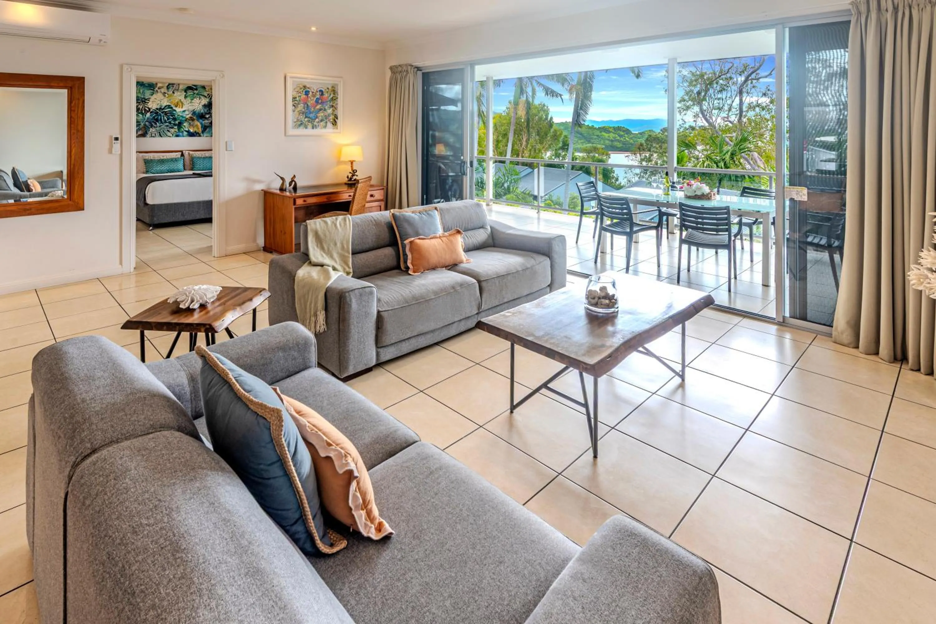 Living room in Blue Water Views on Hamilton Island by HIHA