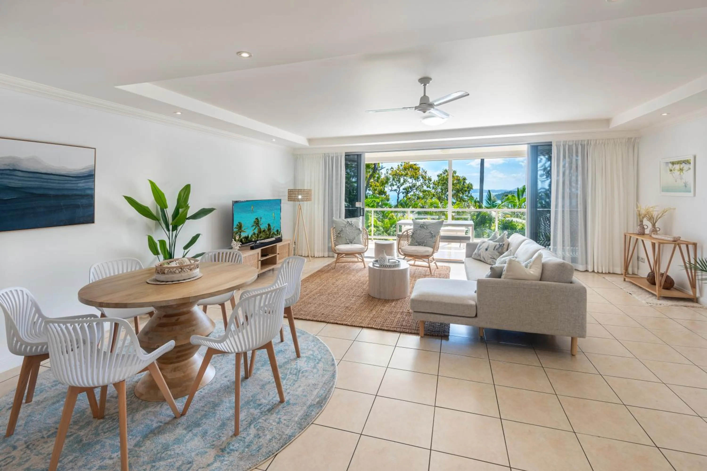 Living room in Blue Water Views on Hamilton Island by HIHA