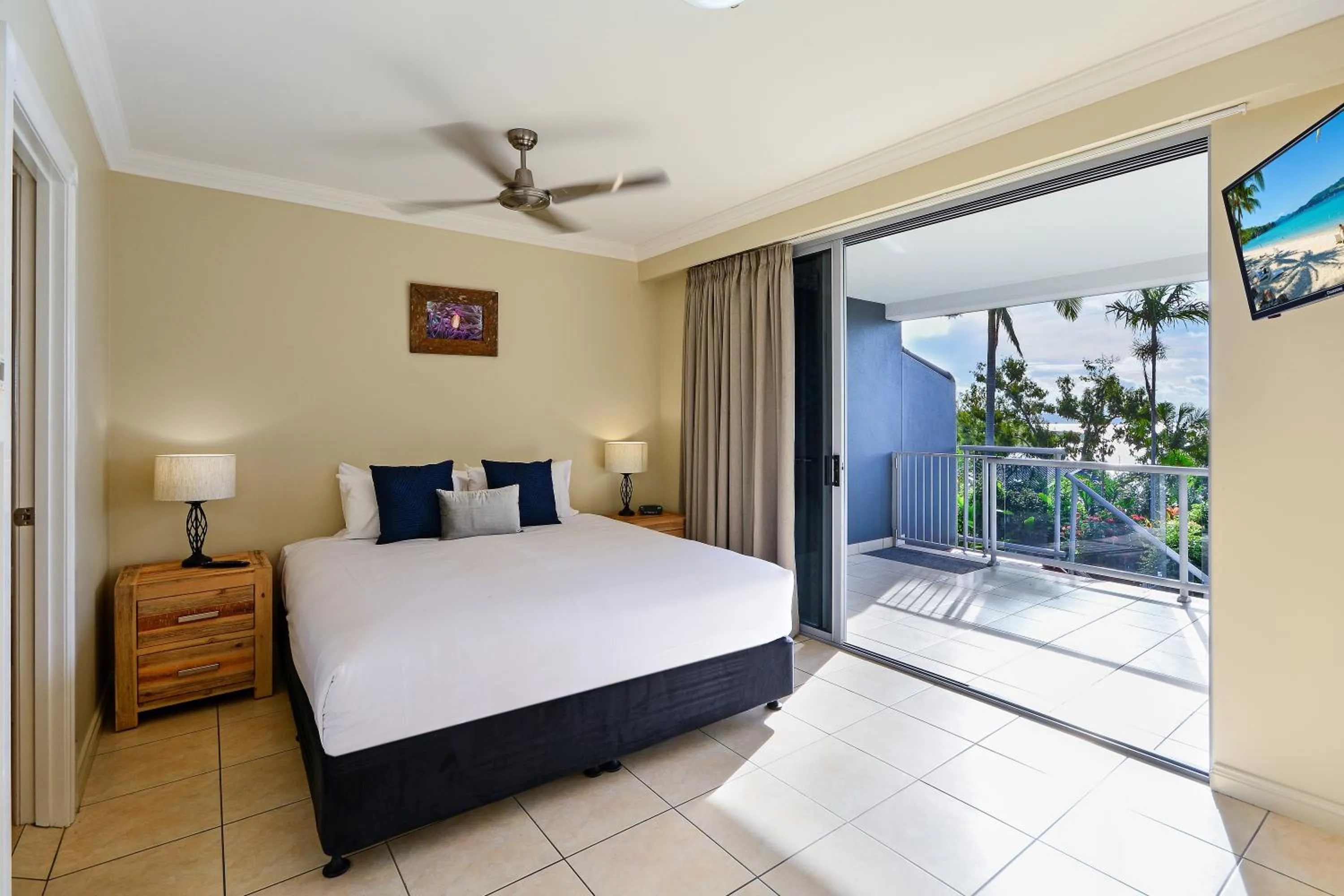 Bedroom, Bed in Blue Water Views on Hamilton Island by HIHA