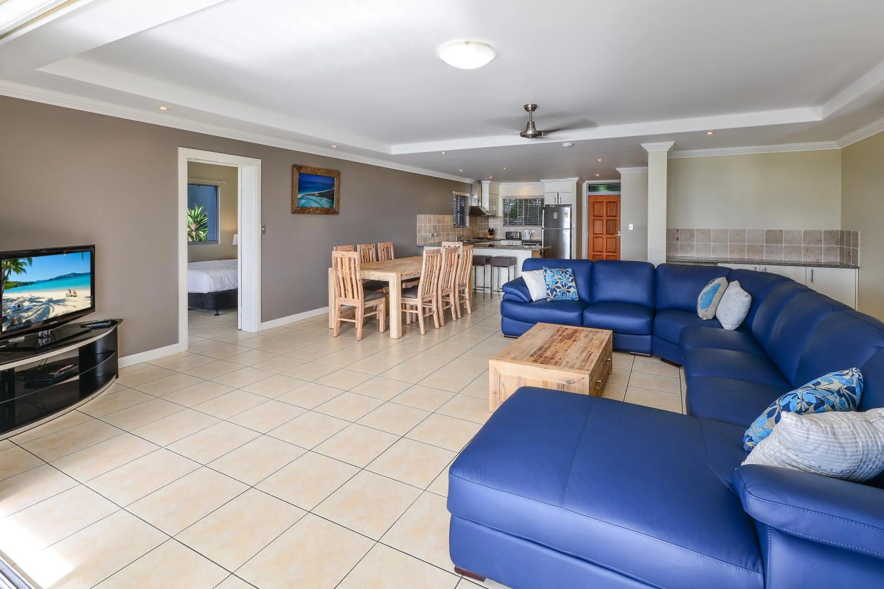 Living room in Blue Water Views on Hamilton Island by HIHA