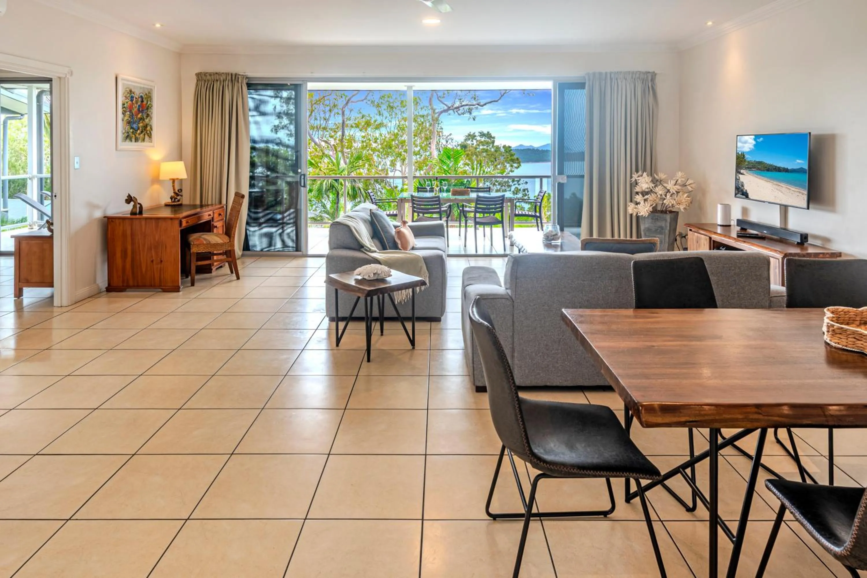 Living room in Blue Water Views on Hamilton Island by HIHA