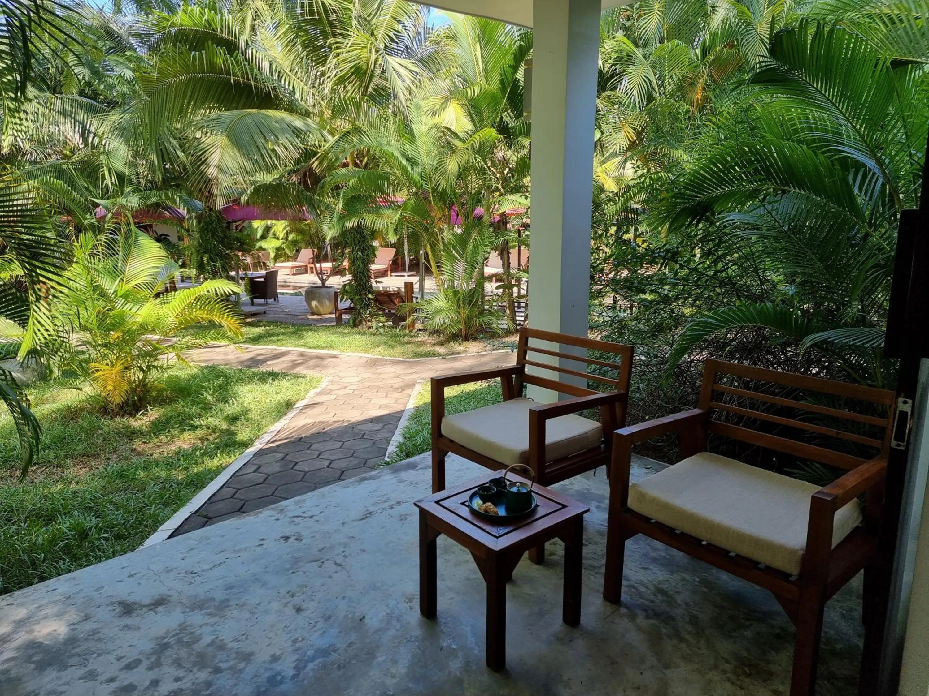 Patio in Sahaa Beach Resort