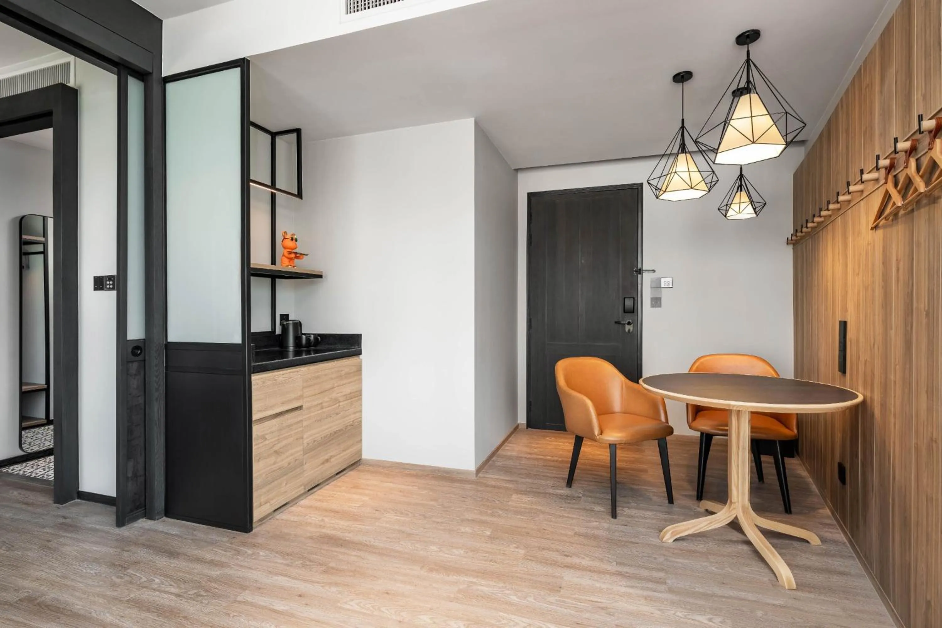 Living room in Moxy Bangkok Ratchaprasong