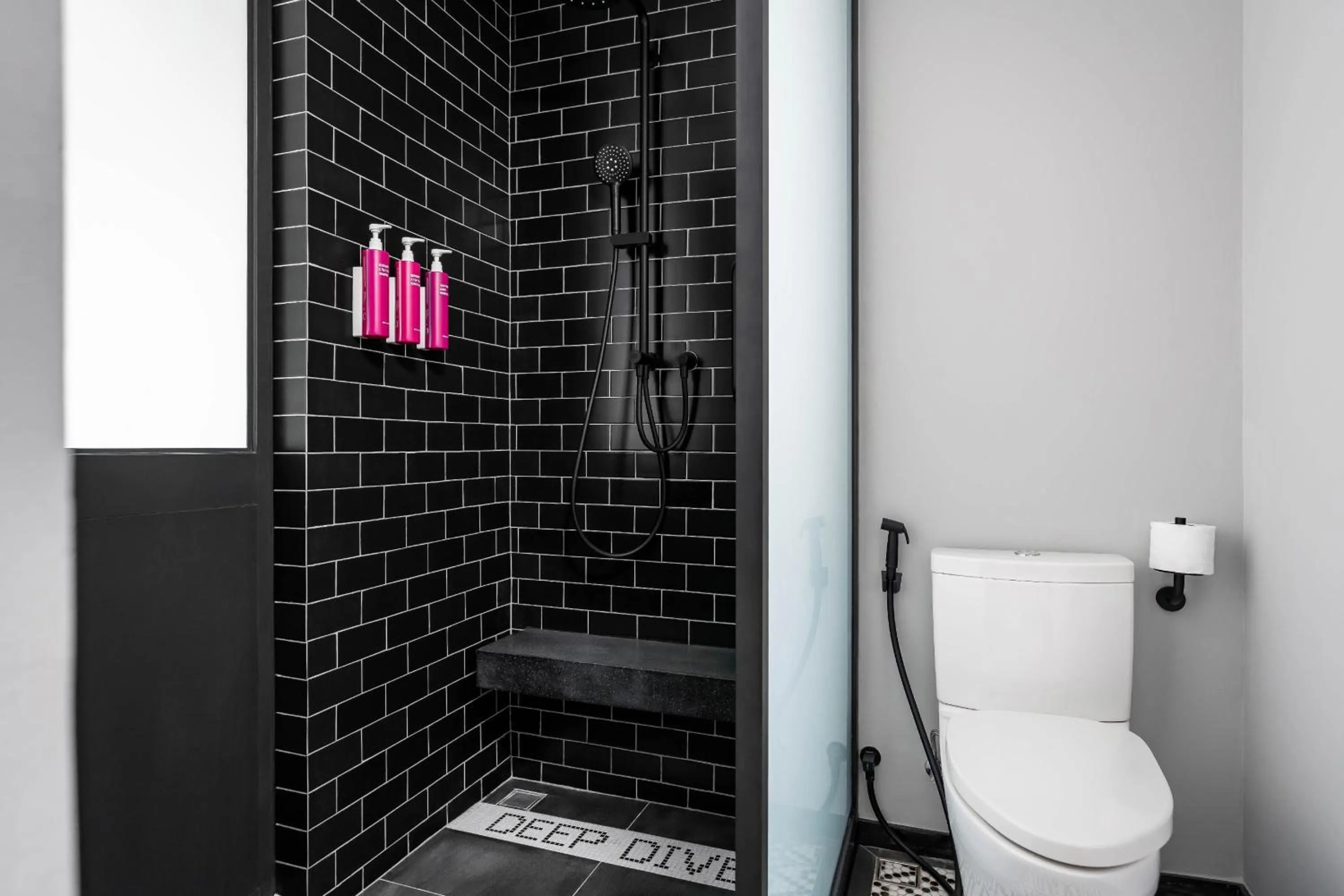 Bathroom in Moxy Bangkok Ratchaprasong