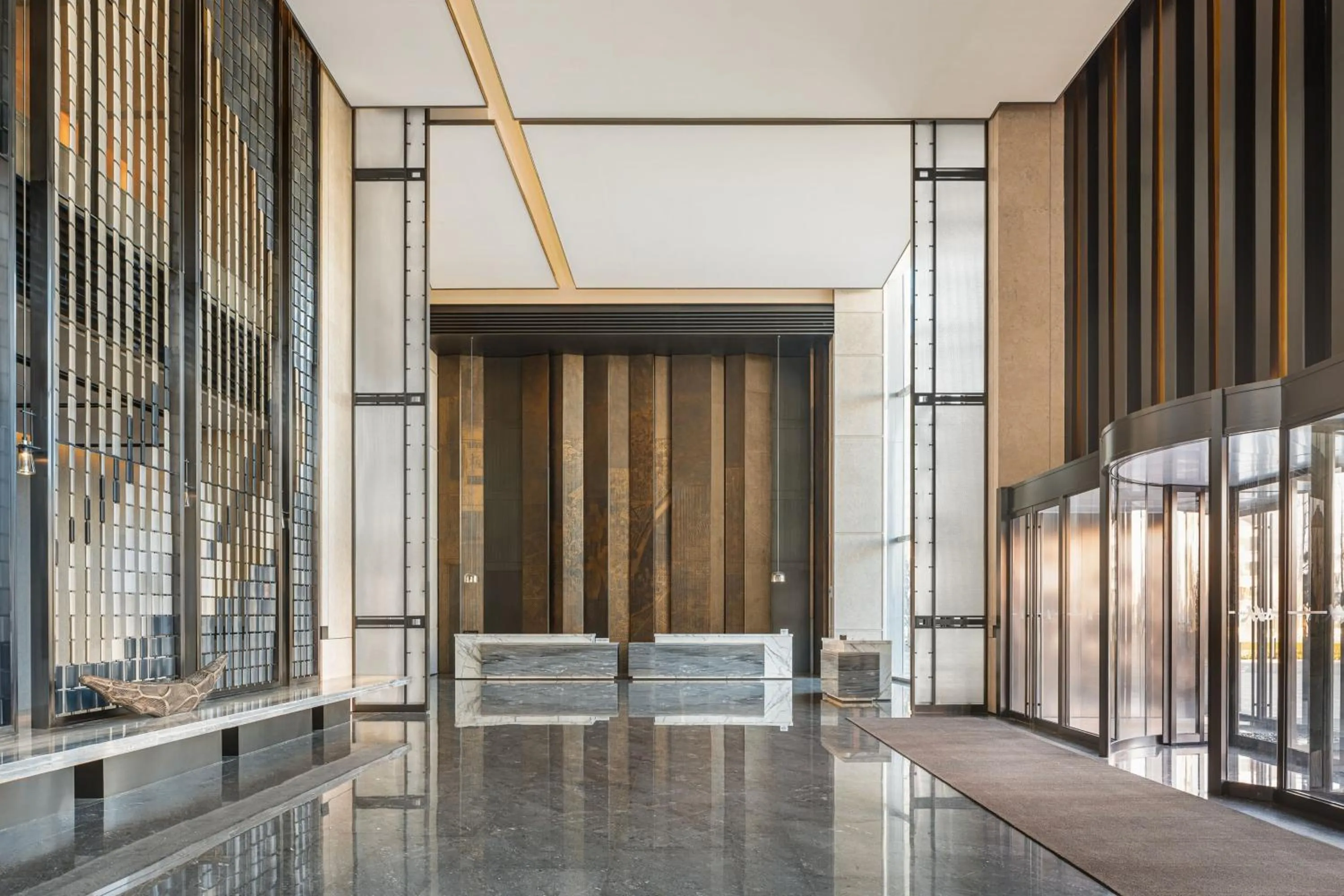 Lobby or reception in Qingdao Marriott Hotel Jiaozhou