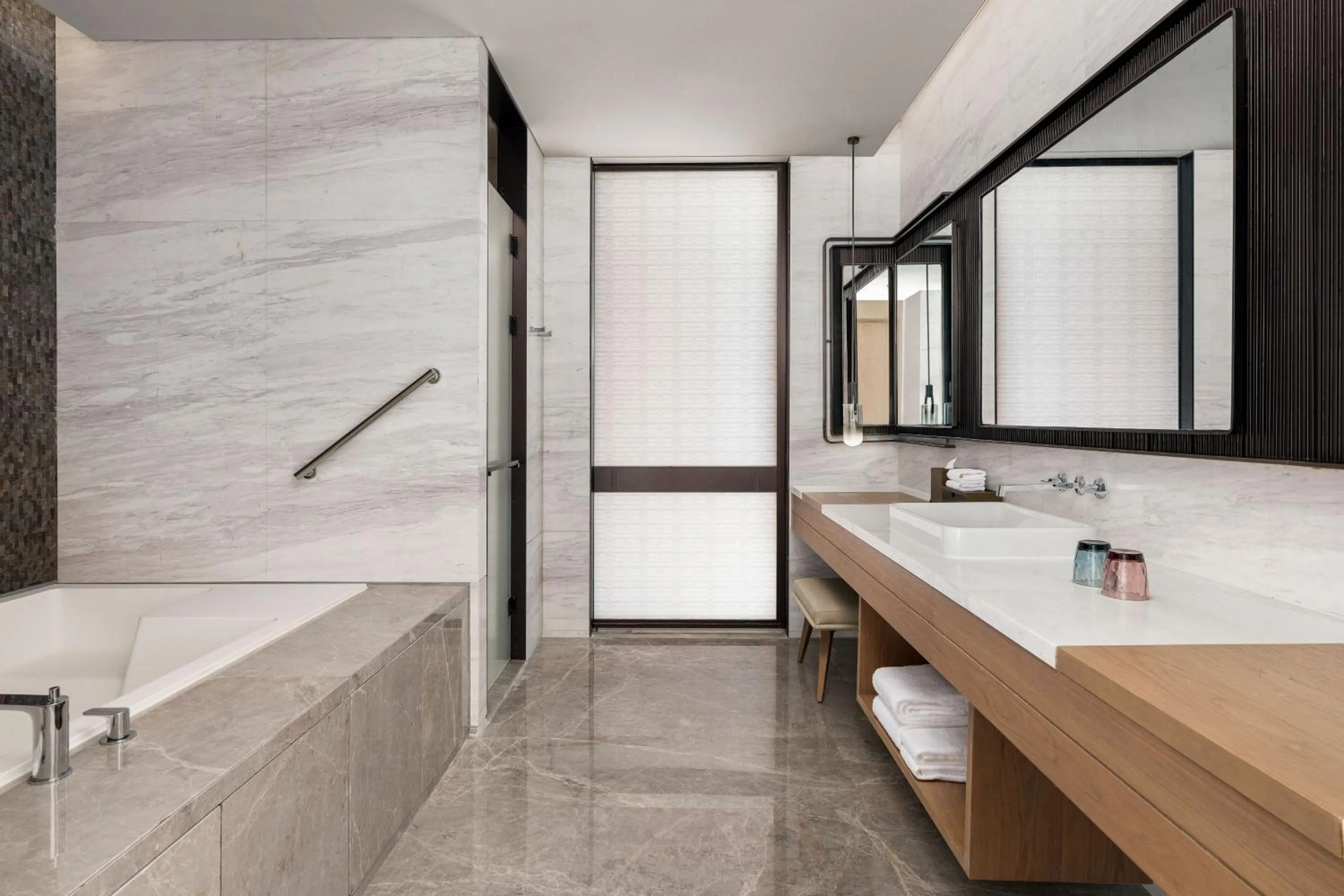 Bathroom in Qingdao Marriott Hotel Jiaozhou