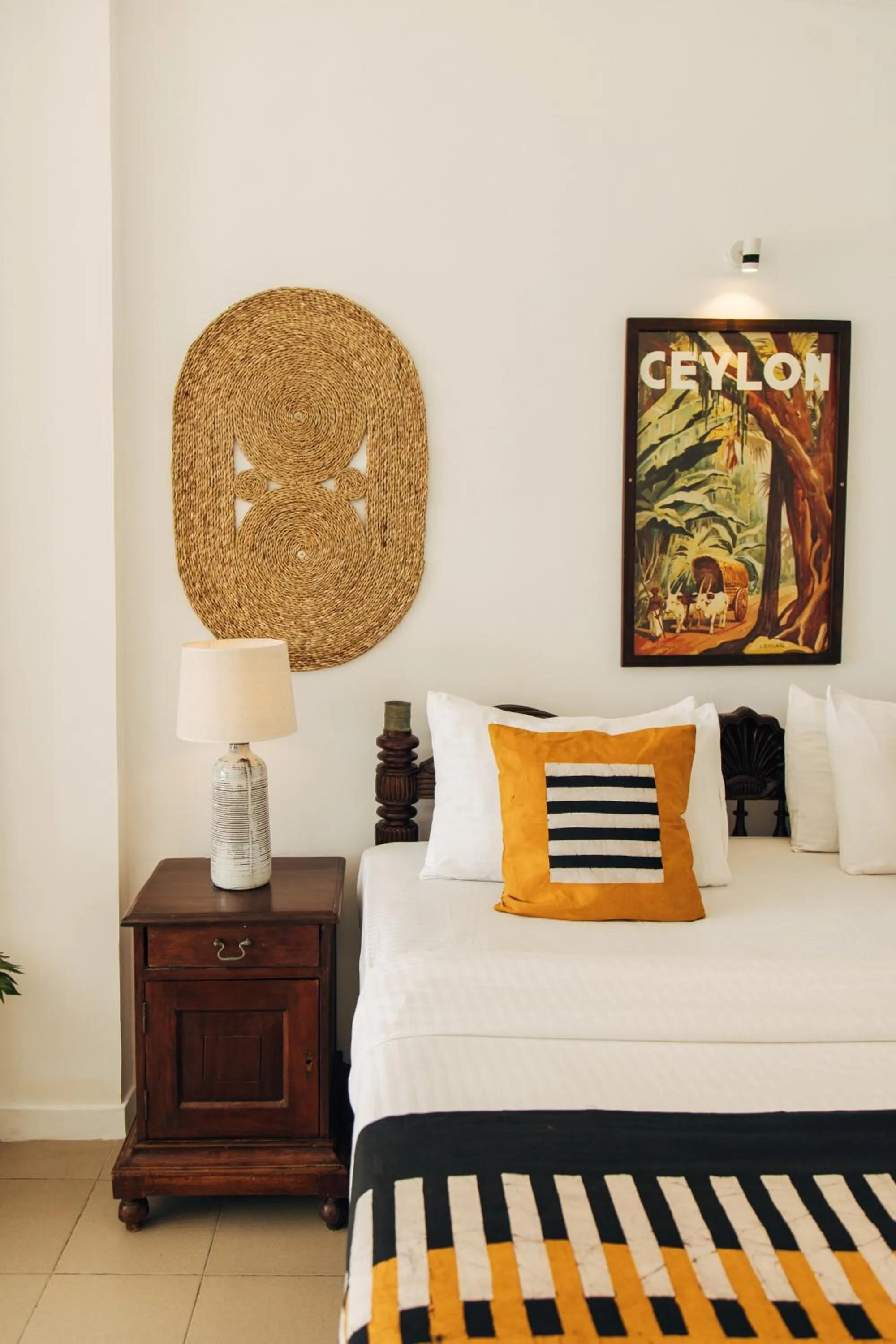 Bed in Neevana Hotel Hikkaduwa