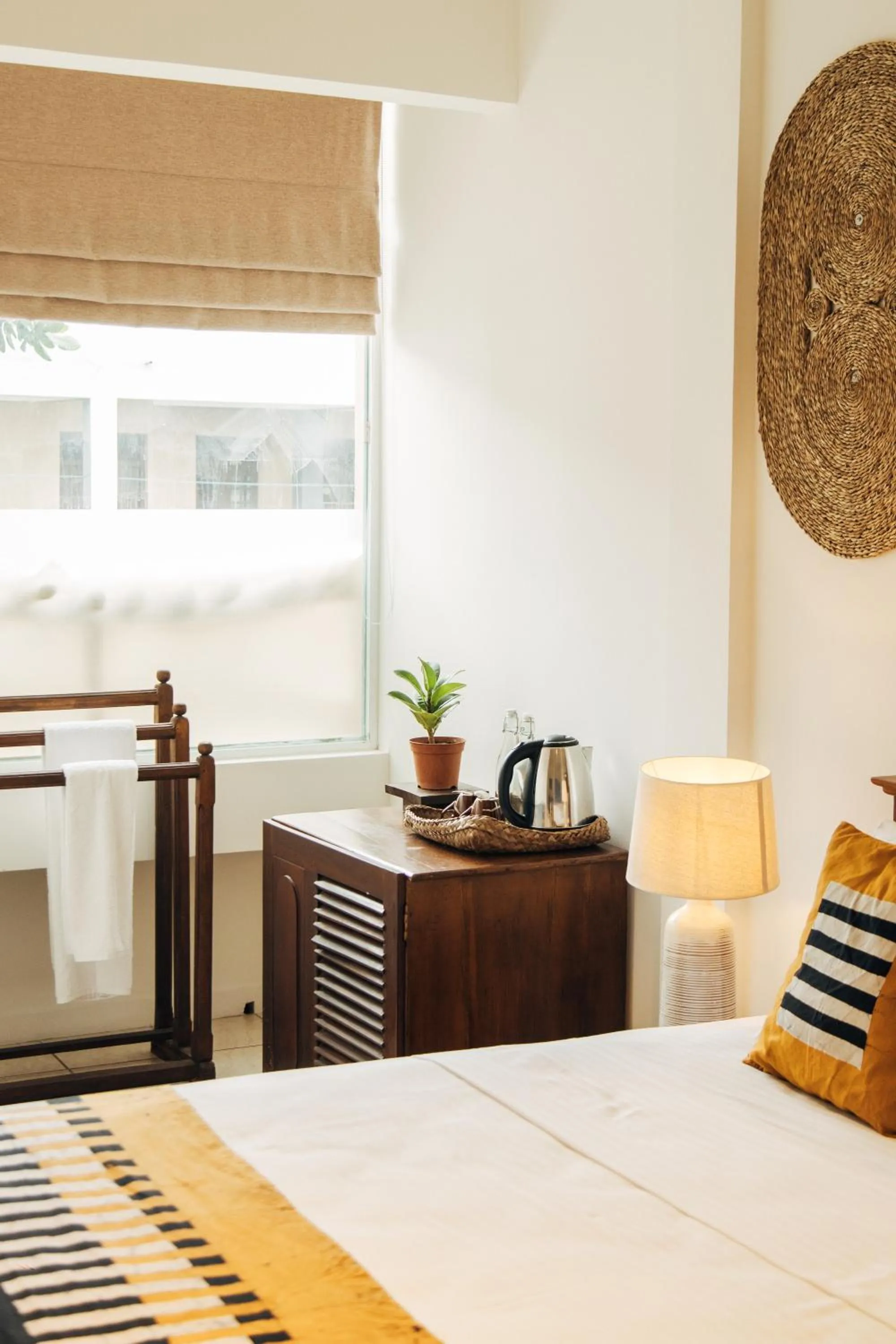 Bed in Neevana Hotel Hikkaduwa