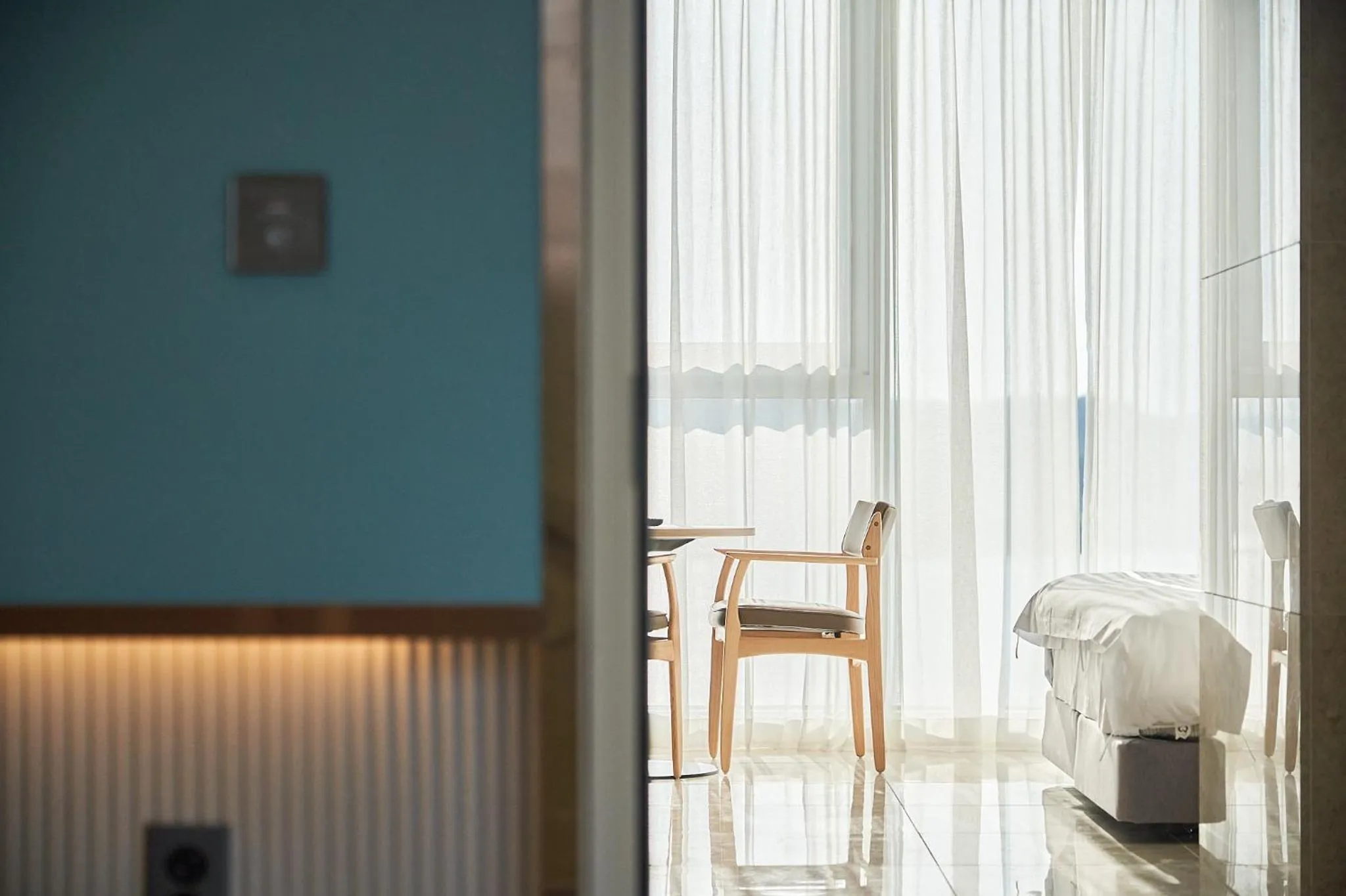 Bed in Yeosu Calacatta Hotel & Resort