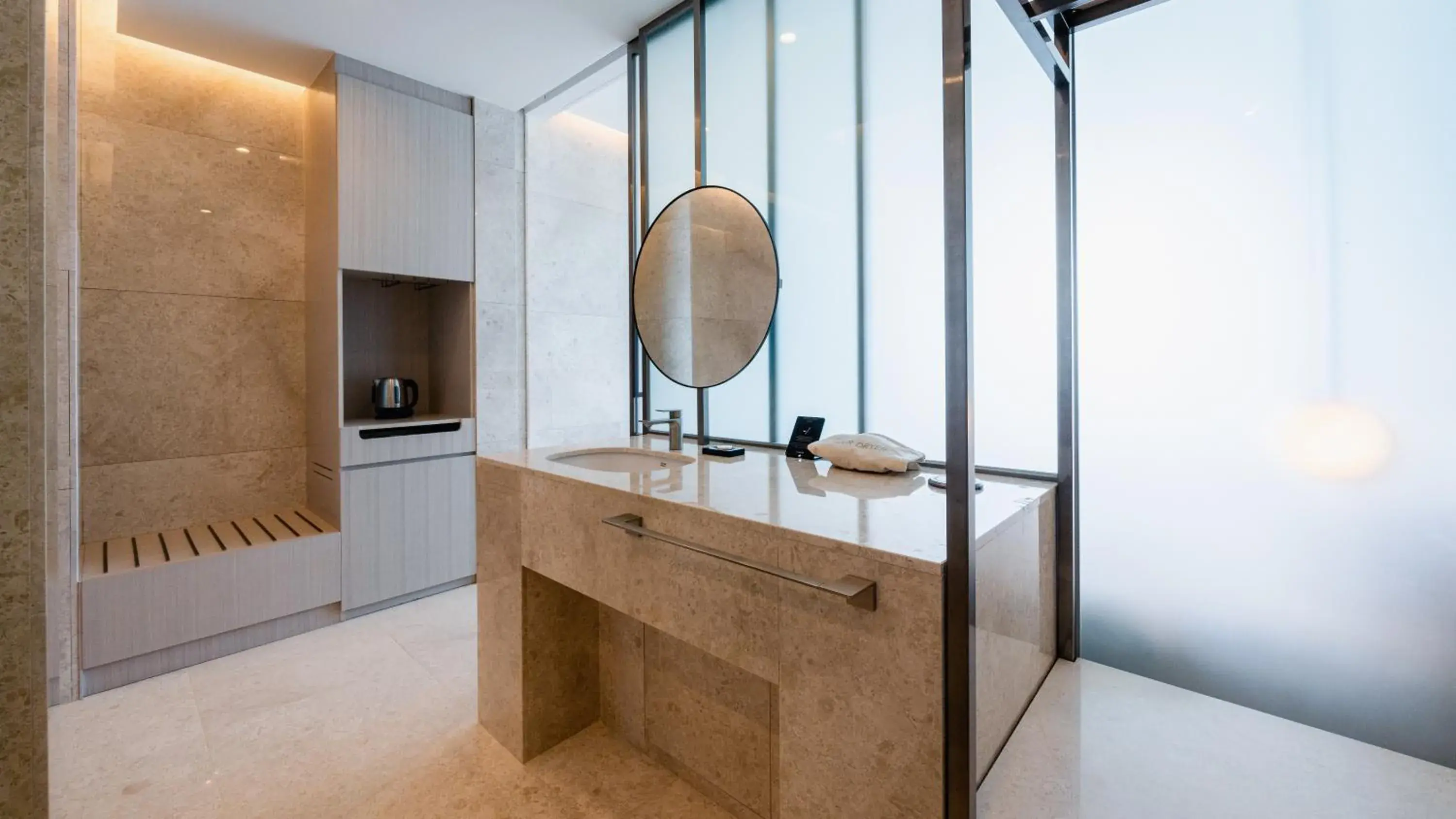 Bathroom in Yeosu Calacatta Hotel & Resort Bathroom in Yeosu Calacatta Hotel & Resort