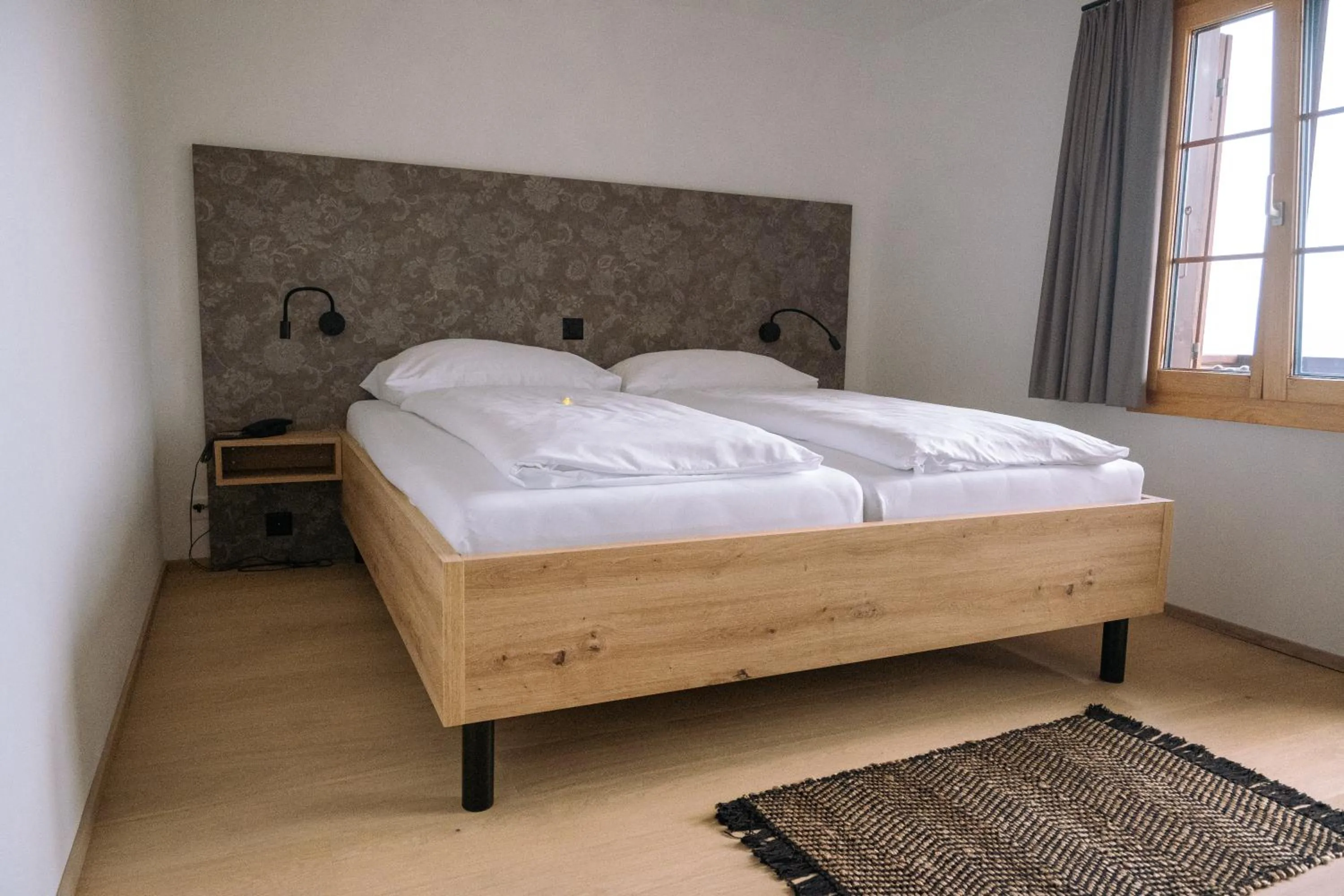 Bed in Hotel Aletsch