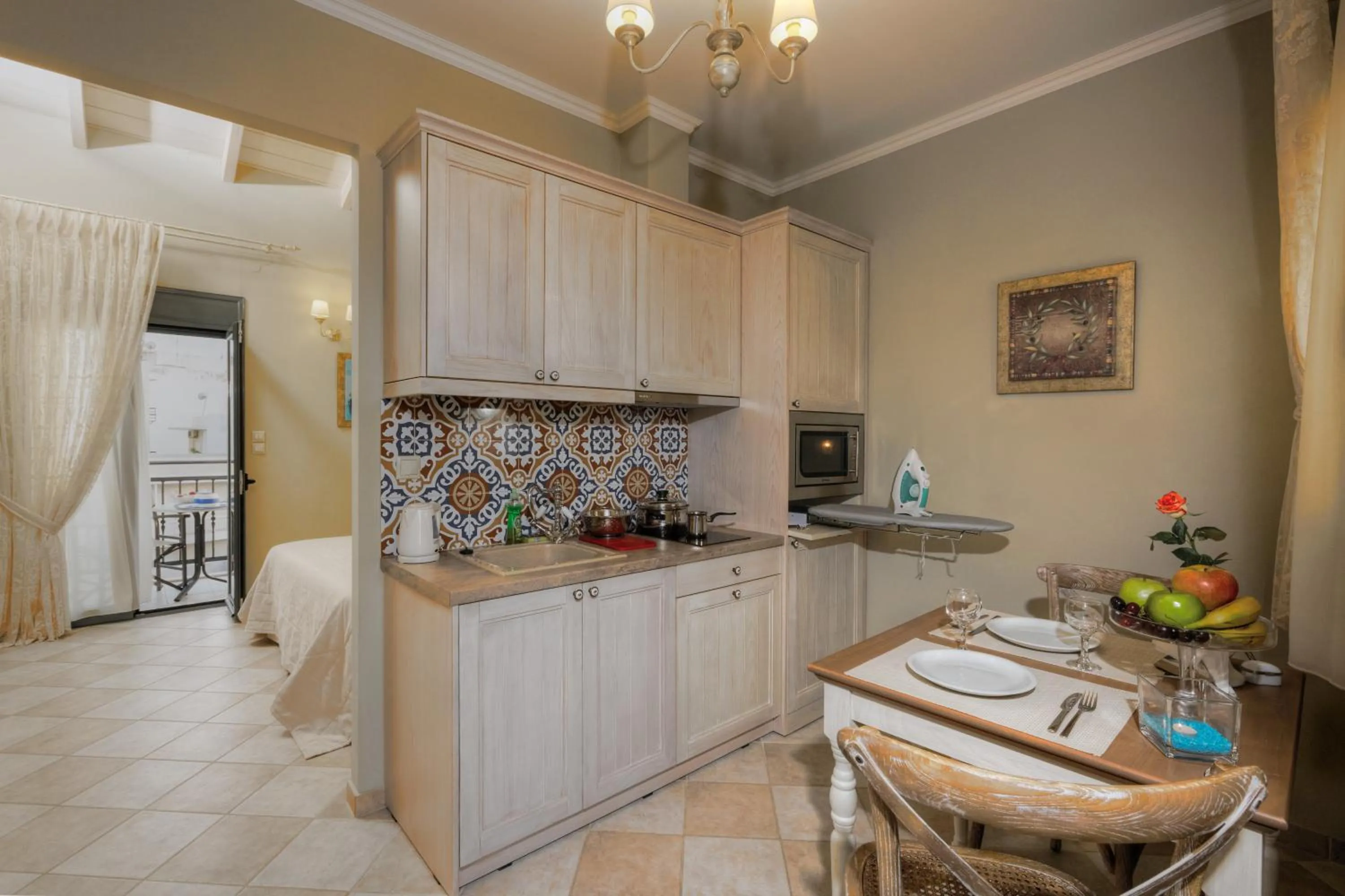 Kitchen or kitchenette in Ionia Suites