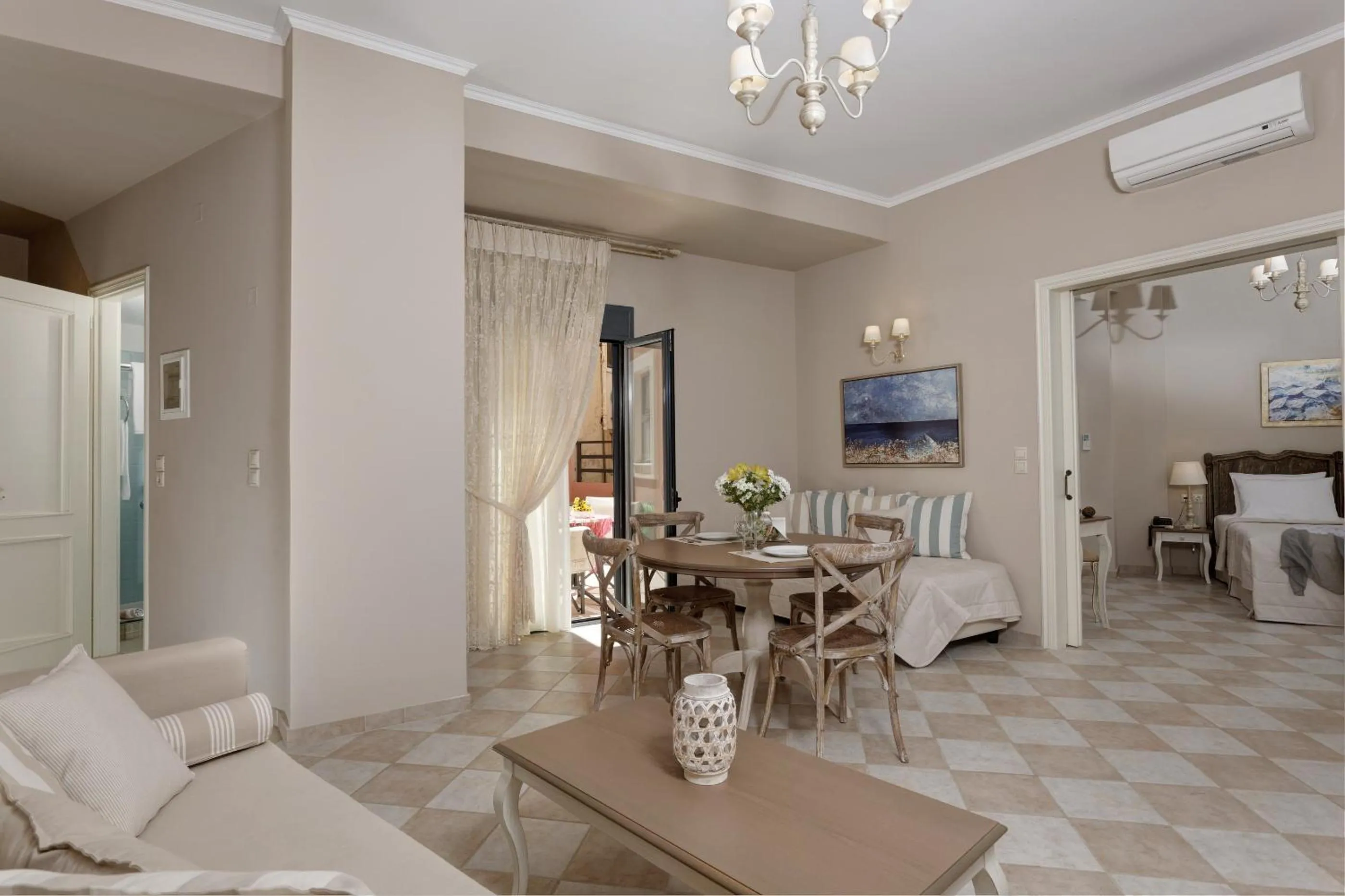 Living room in Ionia Suites