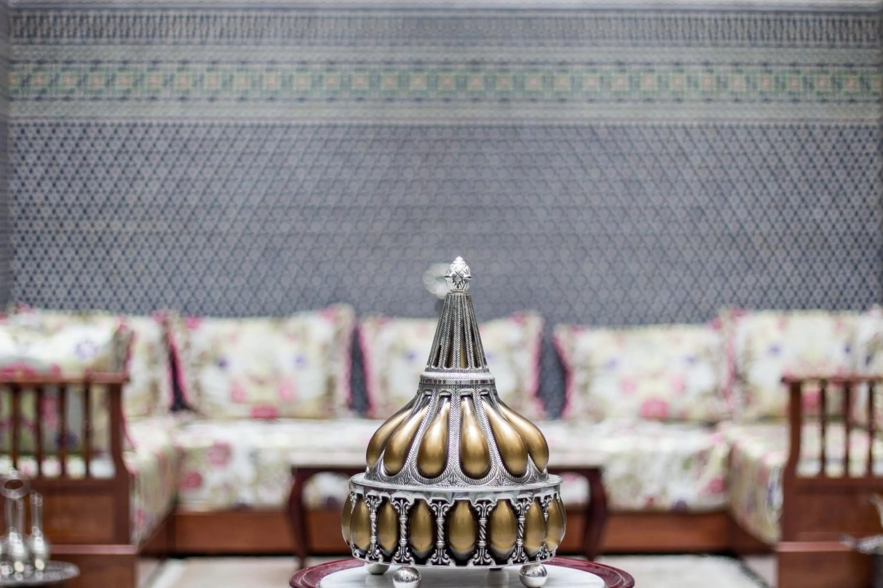 Decorative detail, Bed in Riad Al Makan Fes & Spa